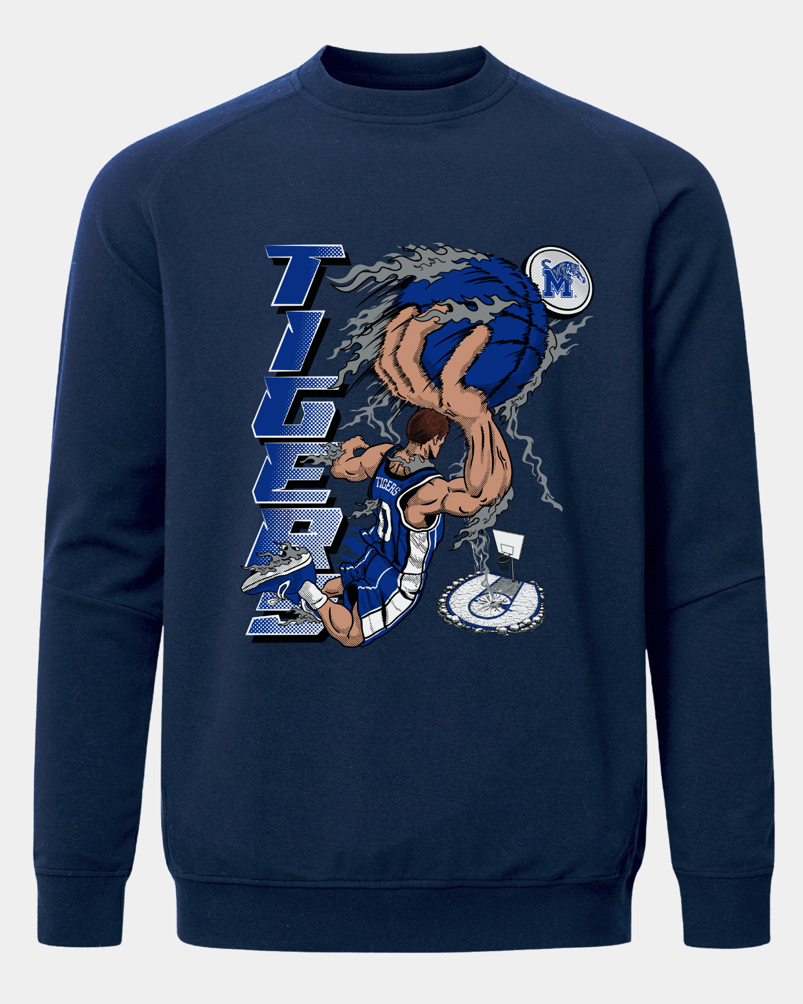 Memphis Slam Dunk Meridian Navy Crewneck