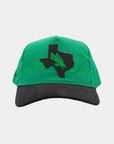 North Texas Green &n Black Cord Brim Fade Hat