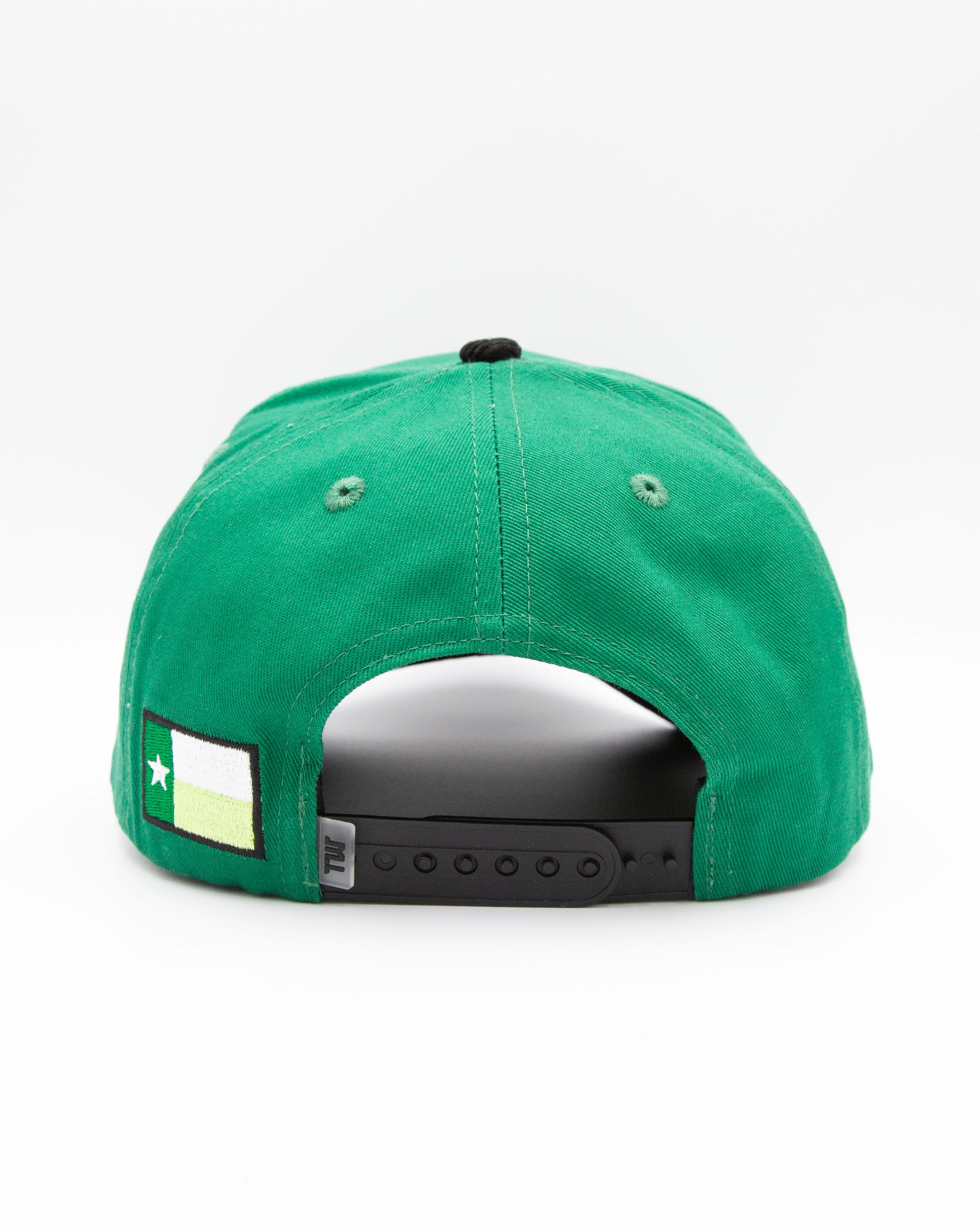 North Texas Green &amp;n Black Cord Brim Fade Hat