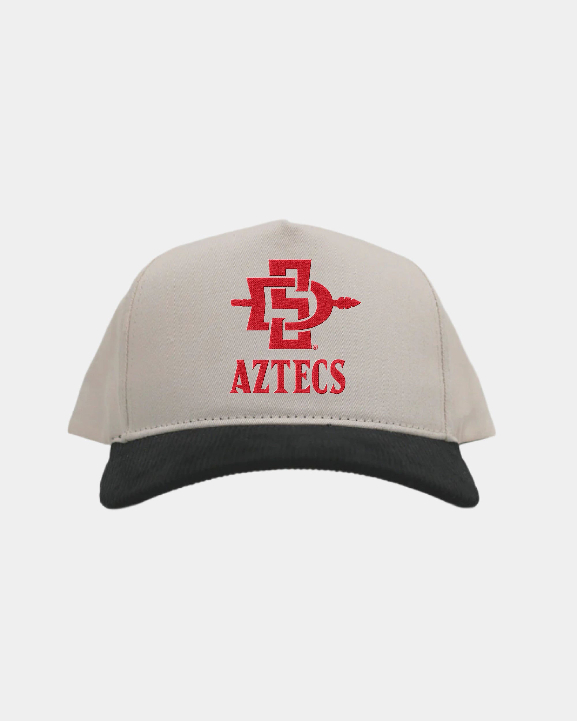 SDSU Cream Black Cord Brim Fade Hat