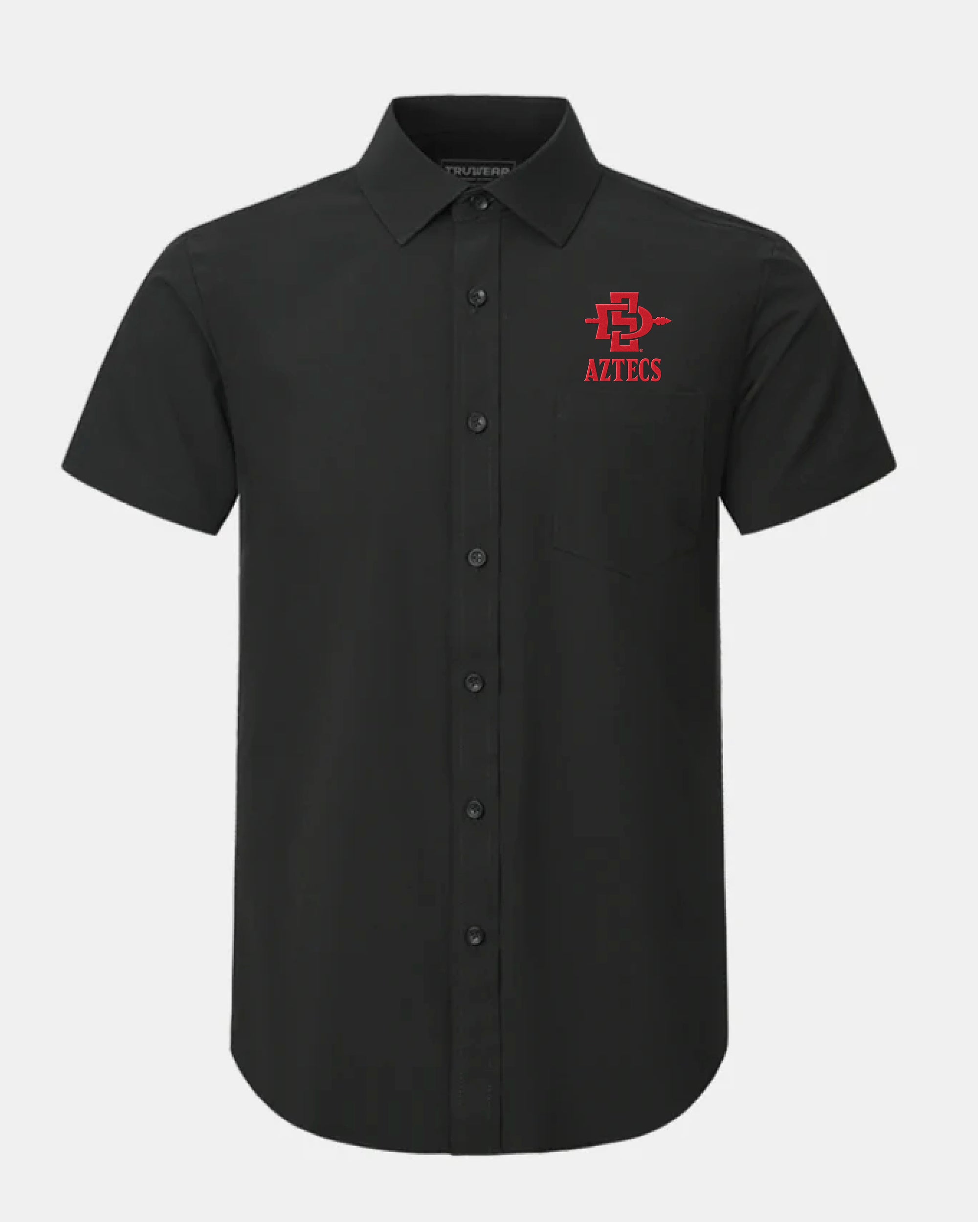 SDSU Phenom Classic Black Short Sleeve Dress Shirt