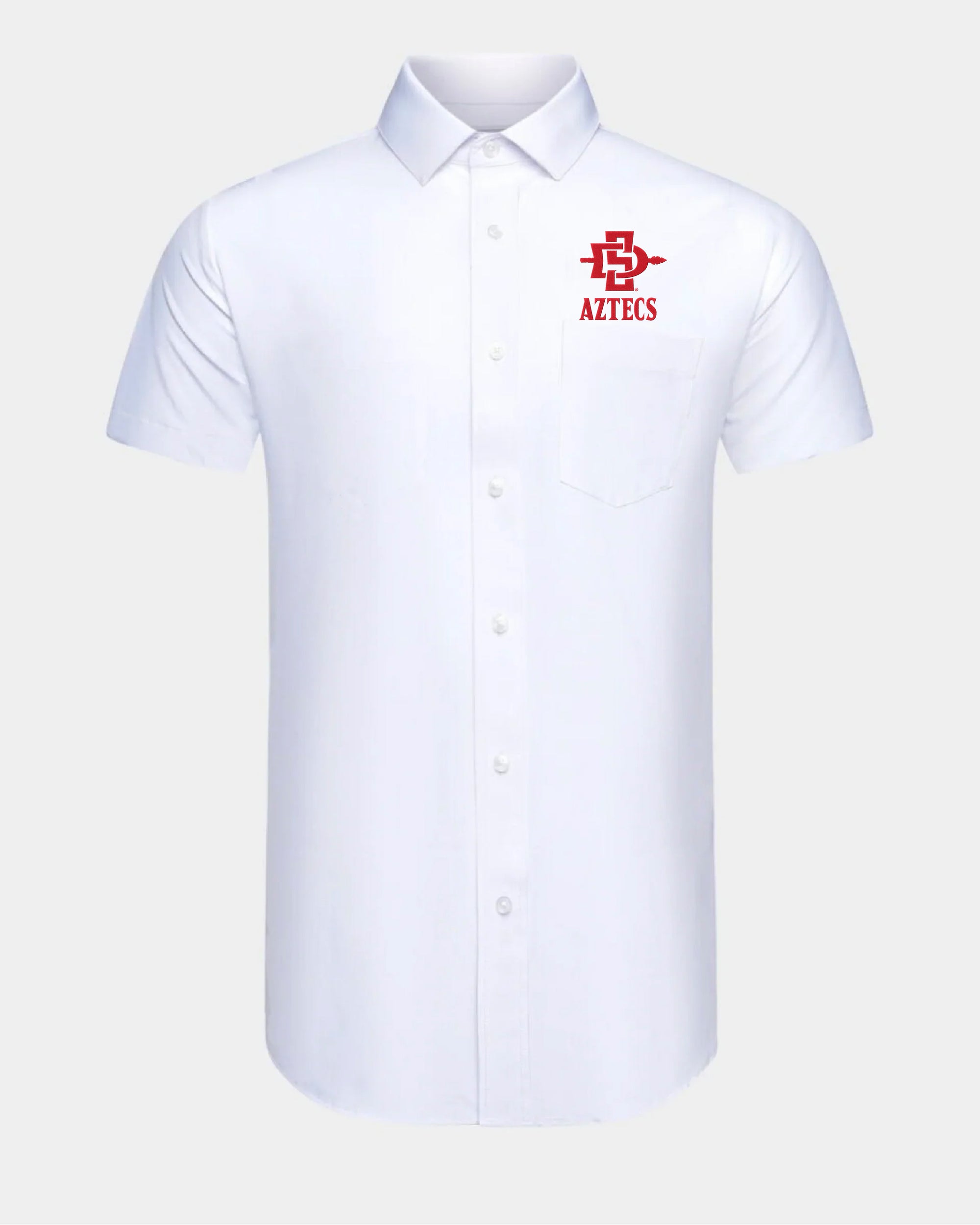 SDSU Phenom Classic White Short Sleeve Dress Shirt