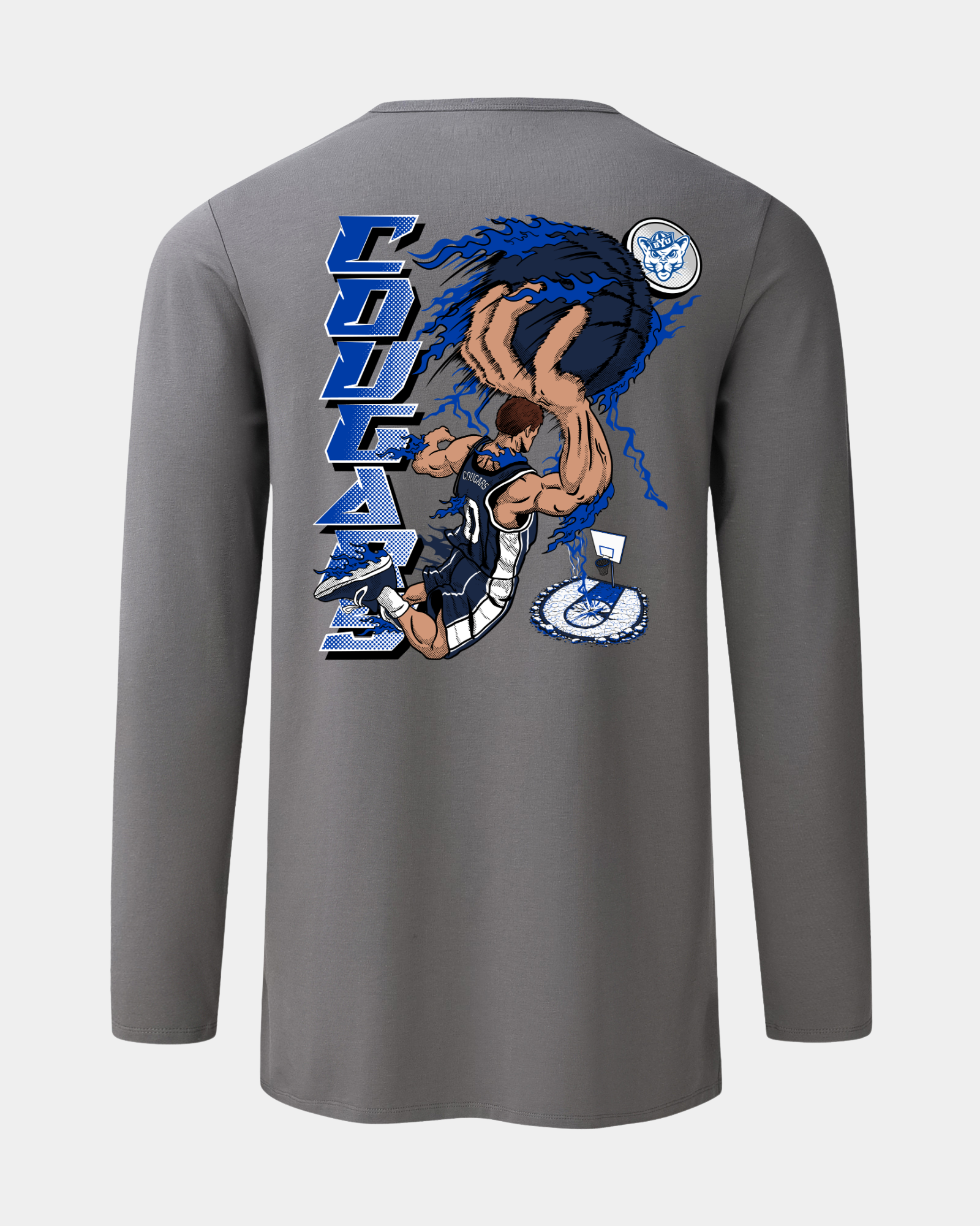 BYU Slam Dunk Spectacle 2.0 Charcoal Long Sleeve