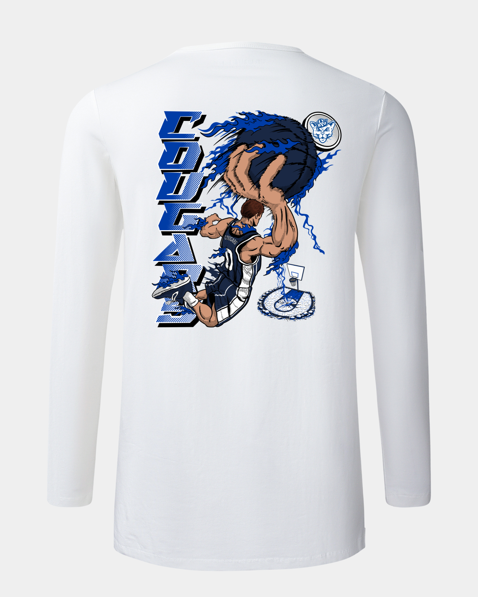 BYU Slam Dunk Spectacle 2.0 Pure White Long Sleeve