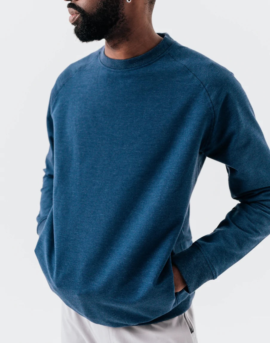 Meridian Heather Navy Crewneck - Heather