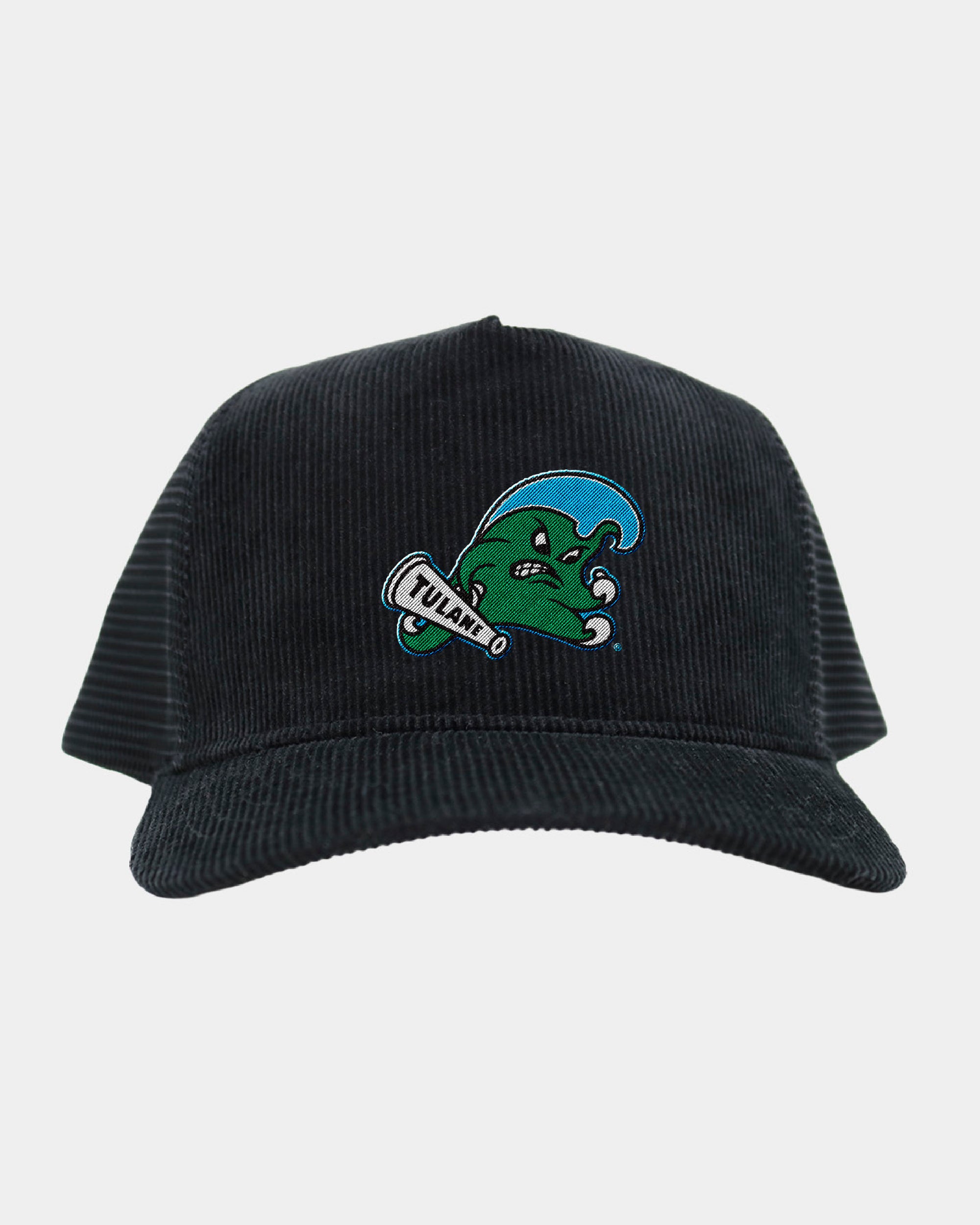 Tulane Black Full Cord Fade Hat