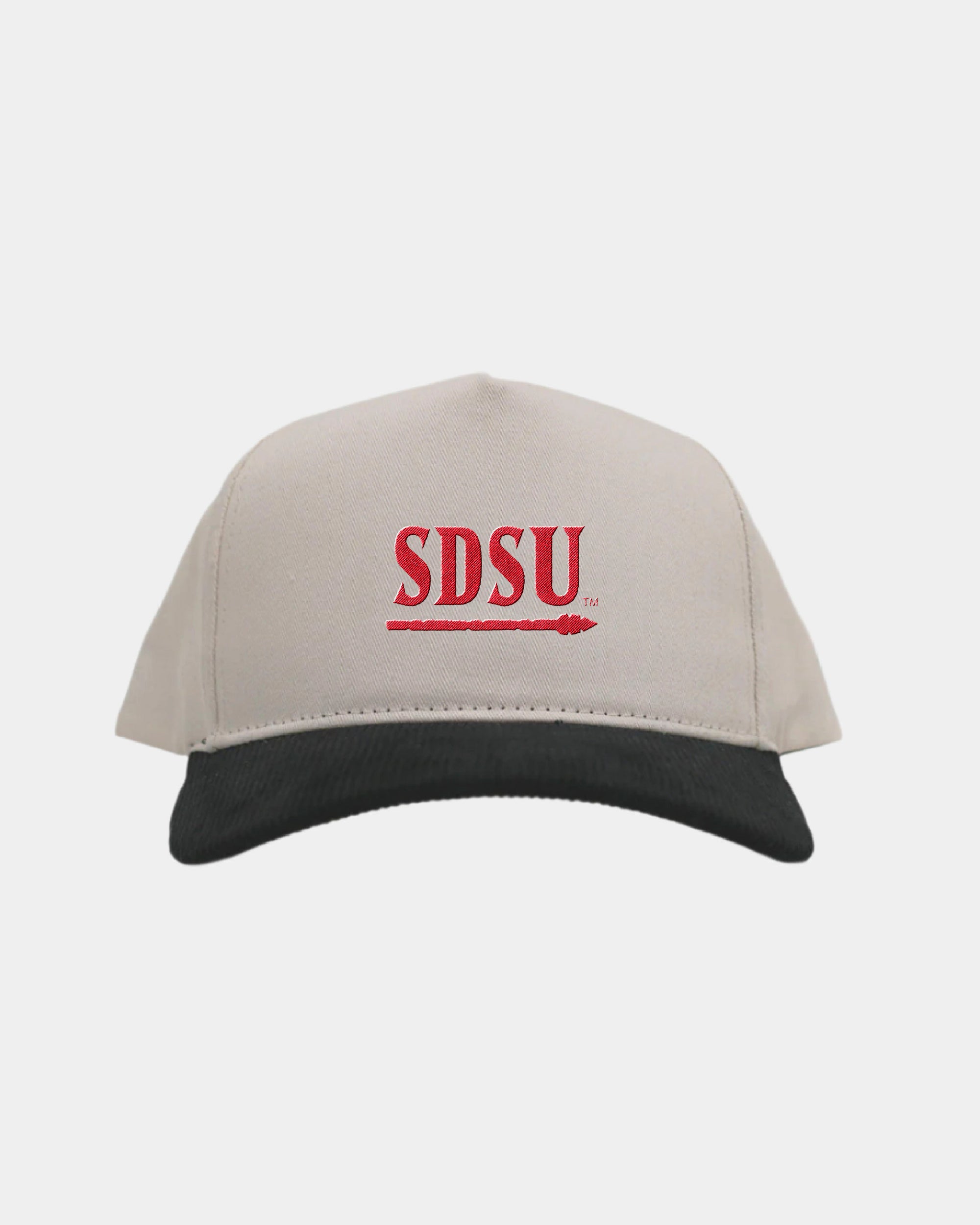 SDSU Cream Black Cord Brim Fade Hat