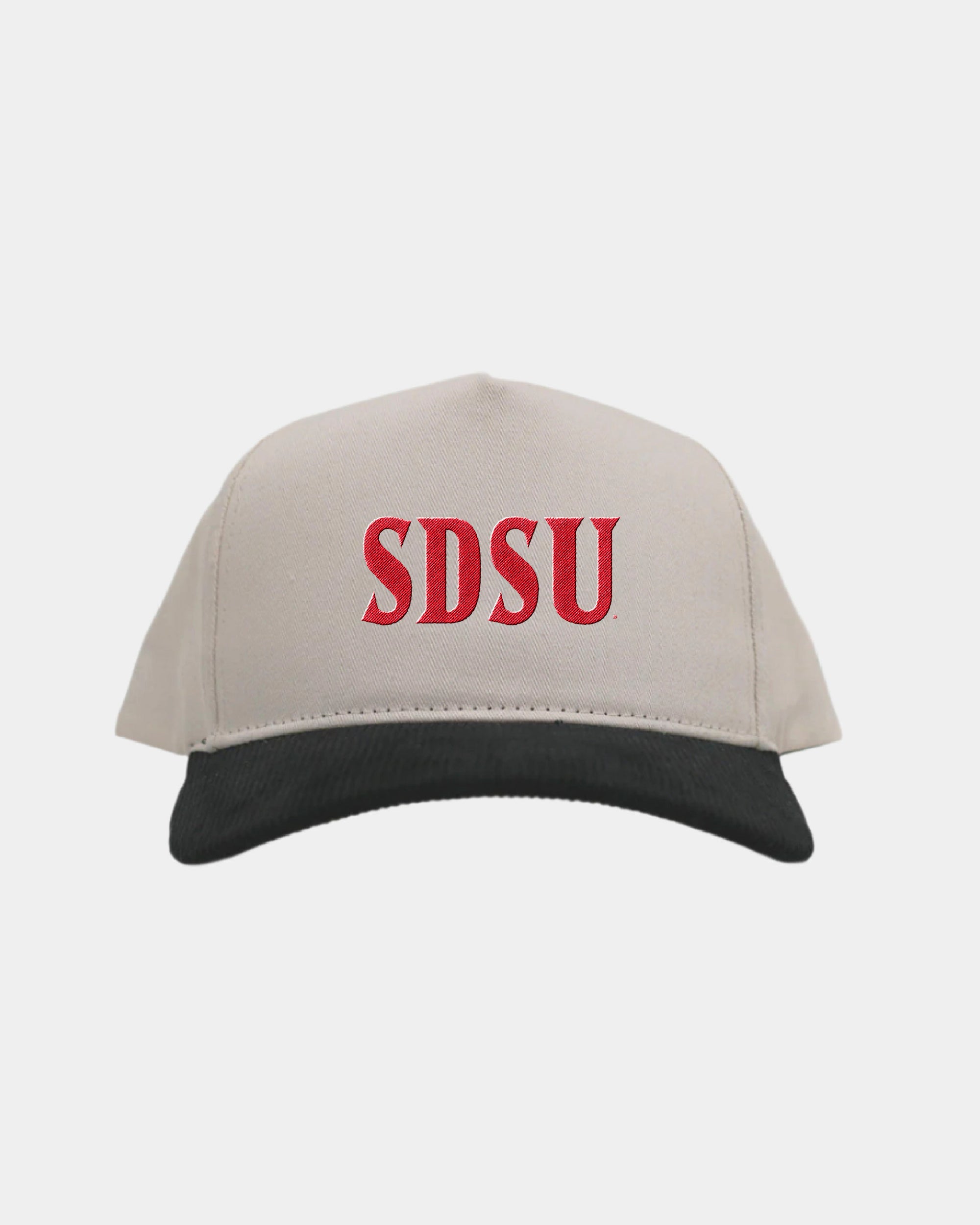 SDSU Cream Black Cord Brim Fade Hat