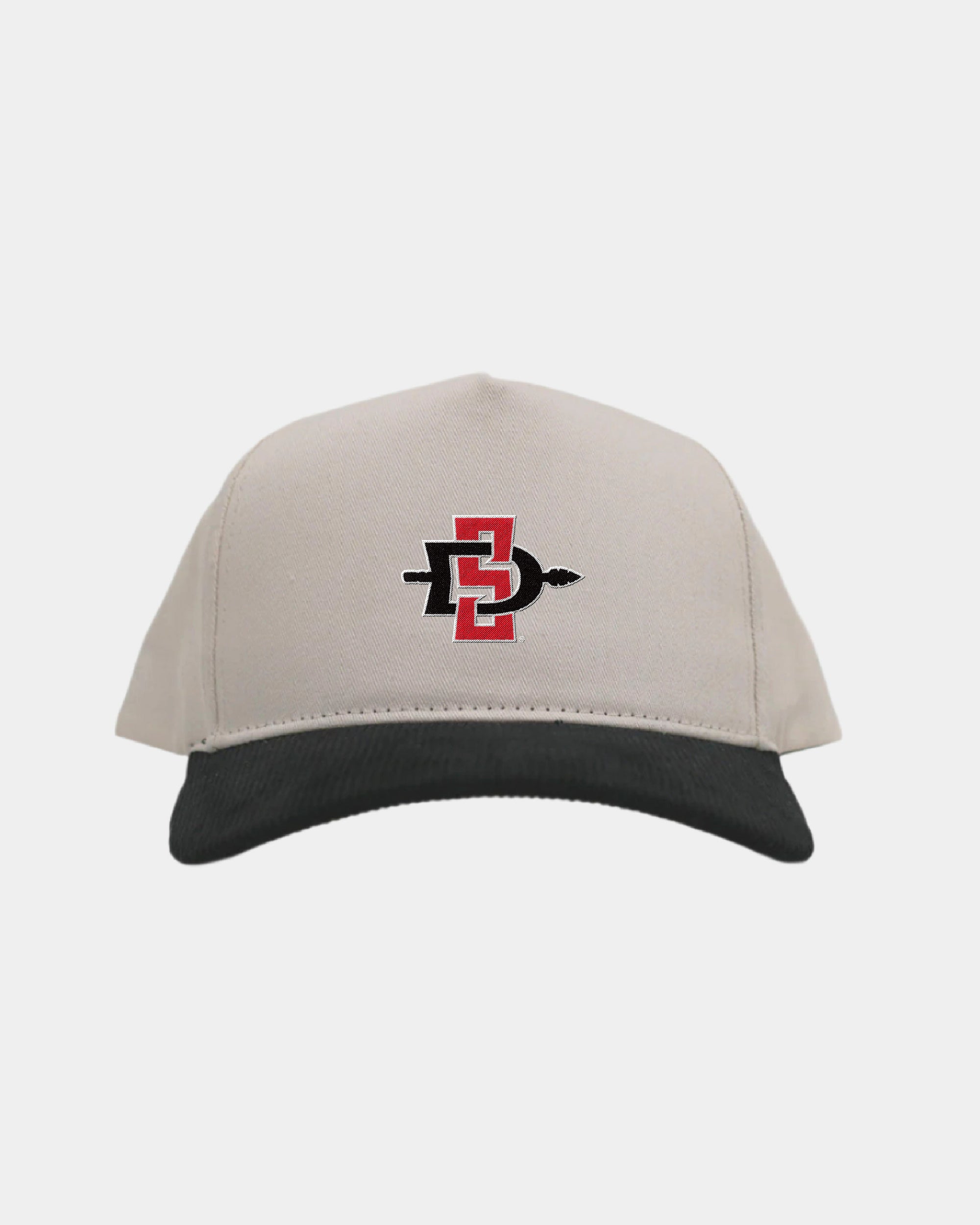 SDSU Cream Black Cord Brim Fade Hat
