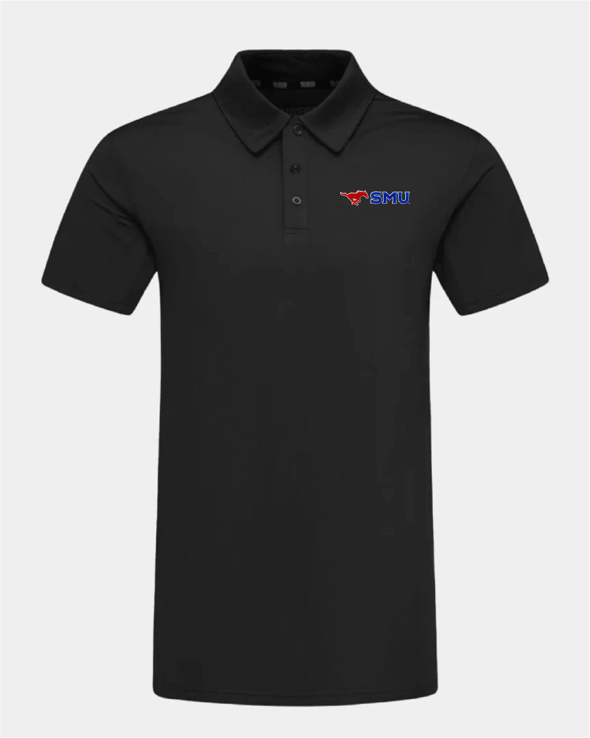 SMU Crest 2.0 Black Polo