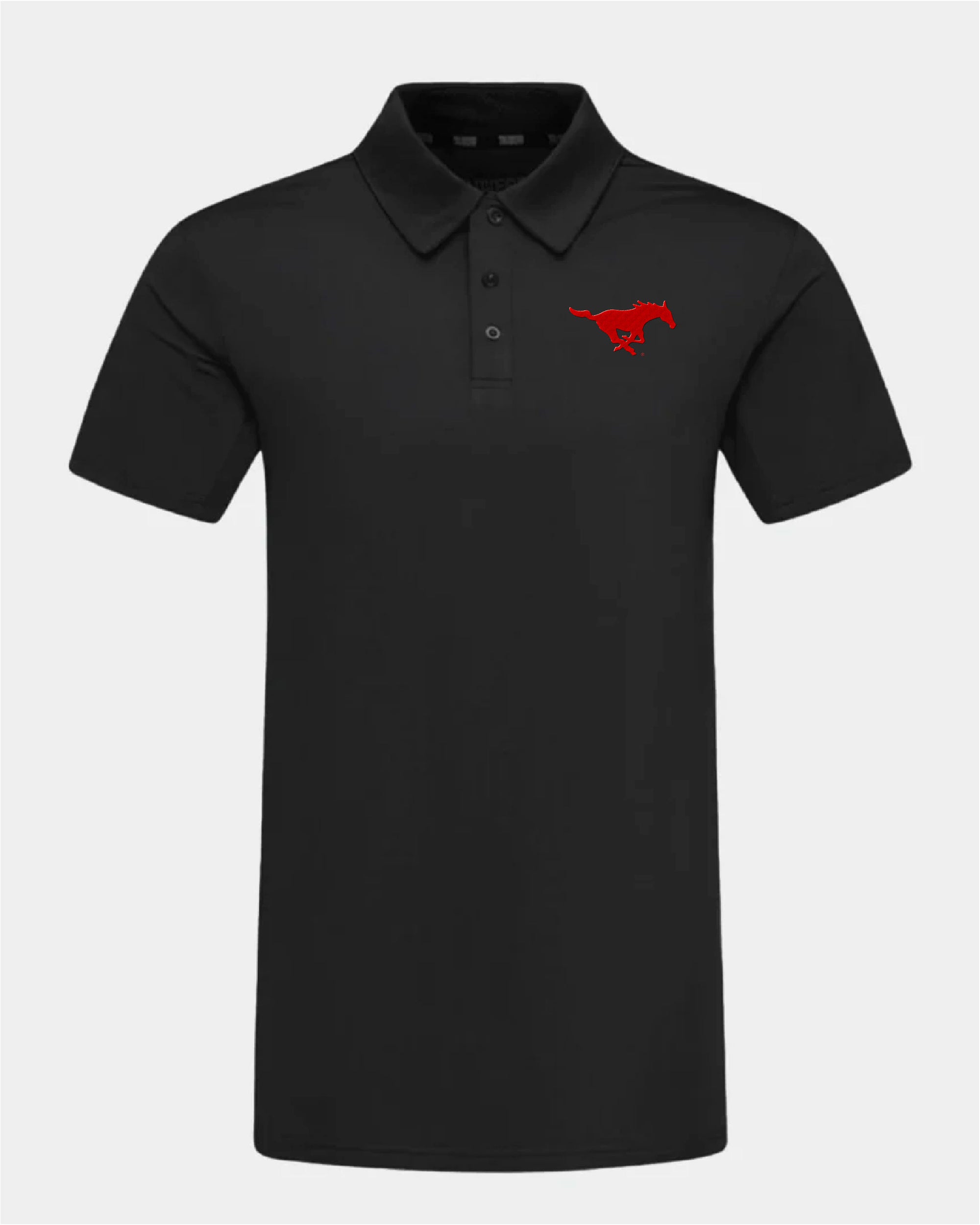 SMU Crest 2.0 Black Polo