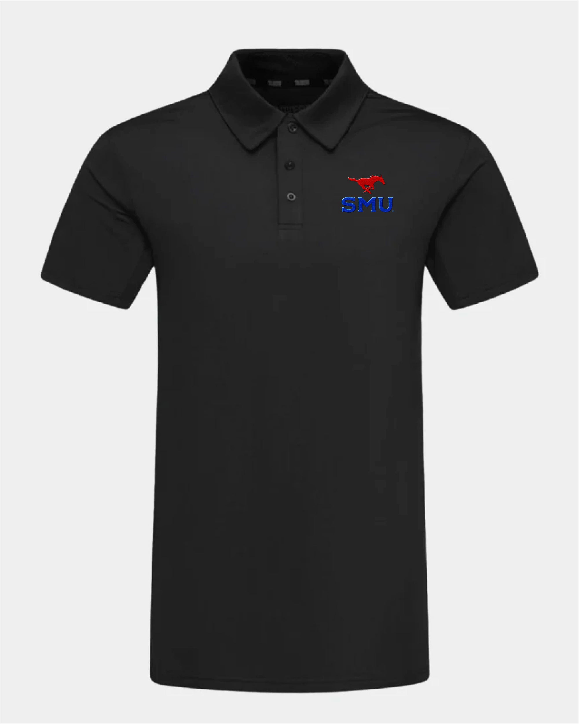 SMU Crest 2.0 Black Polo
