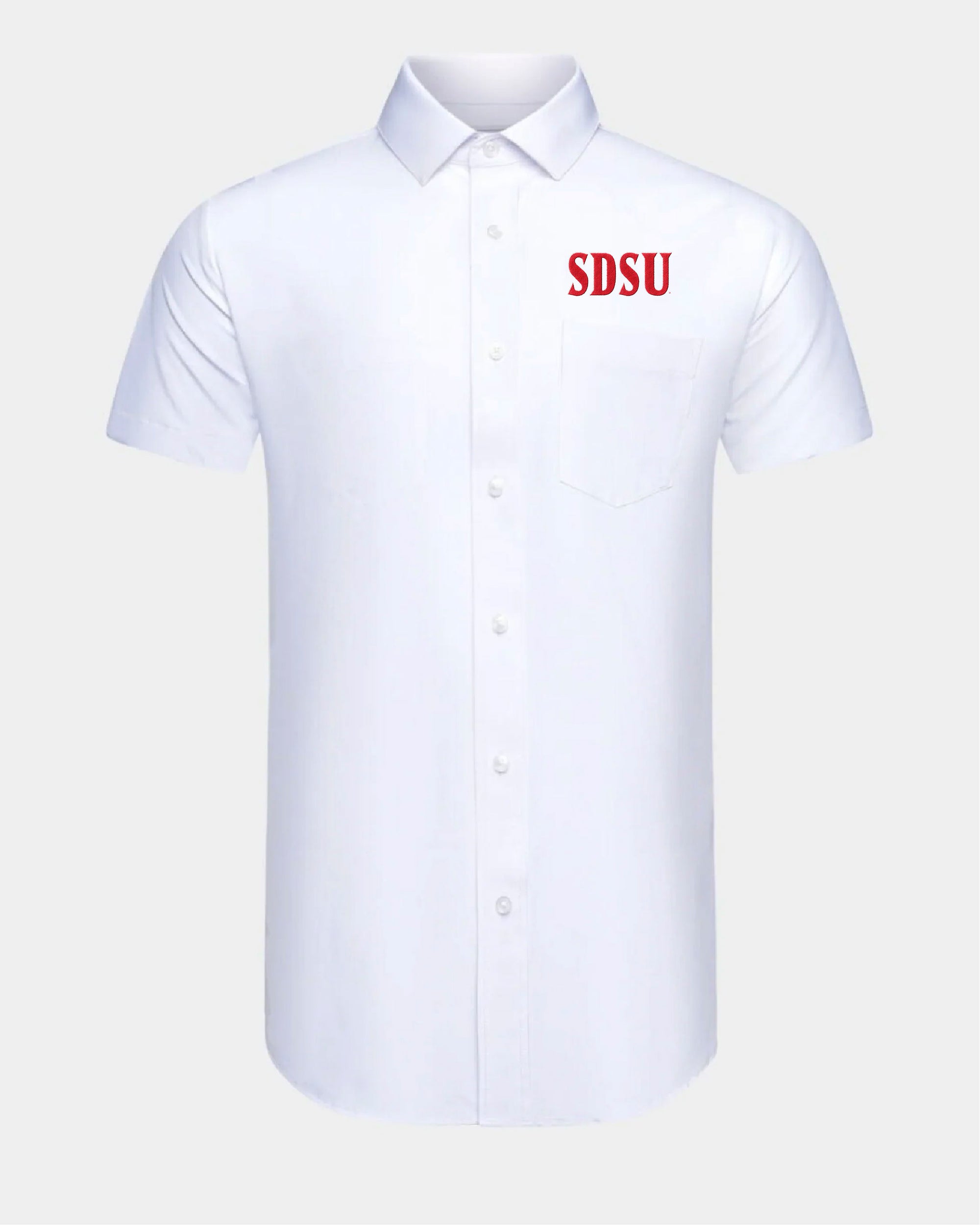 SDSU Phenom Classic White Short Sleeve Dress Shirt