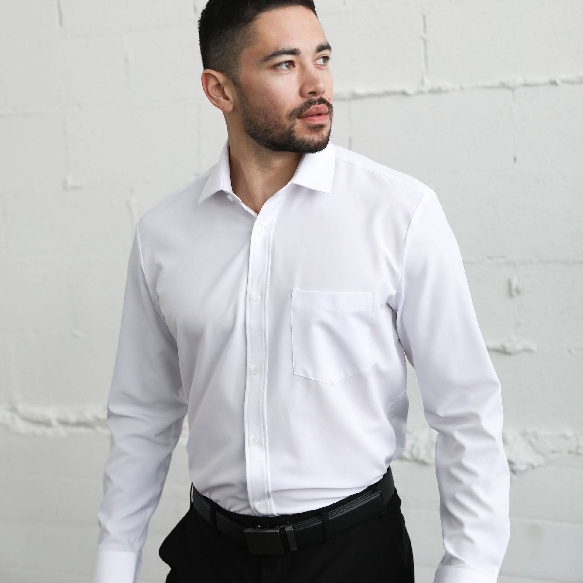 Phenom Classic White Dress Shirt Sleek and Versatile Look | TRUWEAR Standard / 3XL Phenom Classic White Dress Shirt Sleek and Versatile Look | TRUWEAR Standard / 3XL