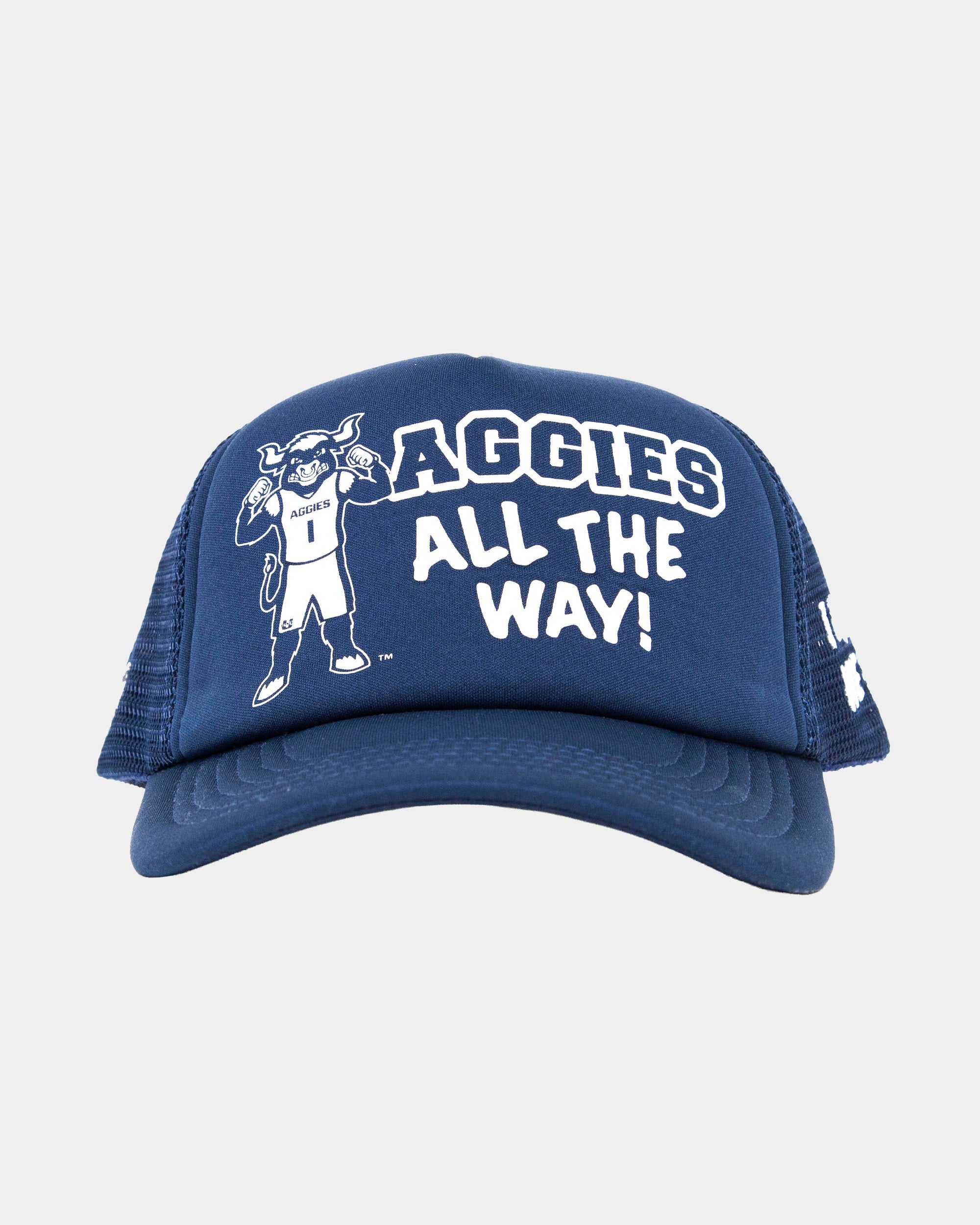 Foam Trucker Hat Navy Aggies Fight Song