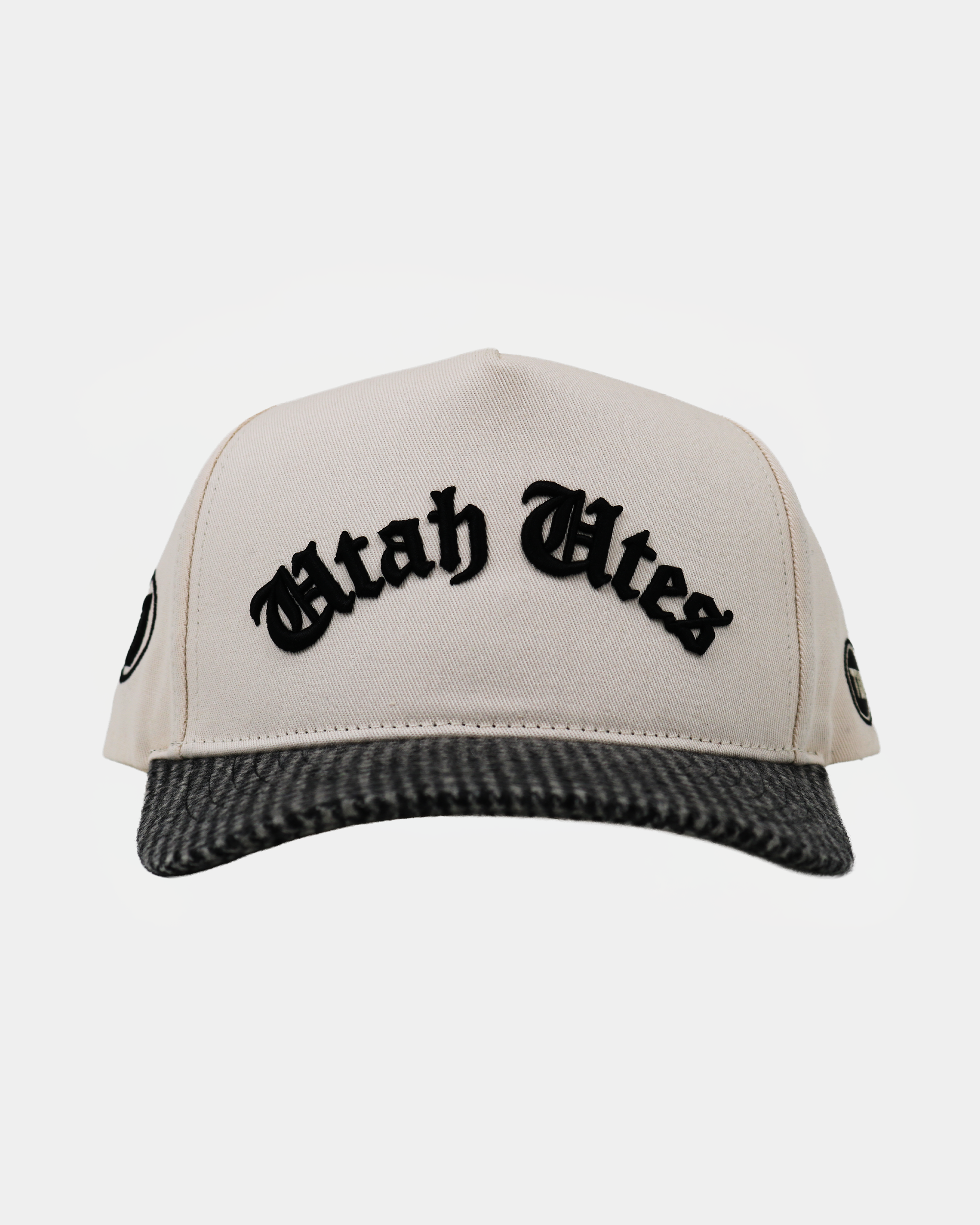 Fade Hat Natural and Houndstooth Utes Arch