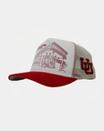 Bunker Trucker Hat Natural Red Campus UofU