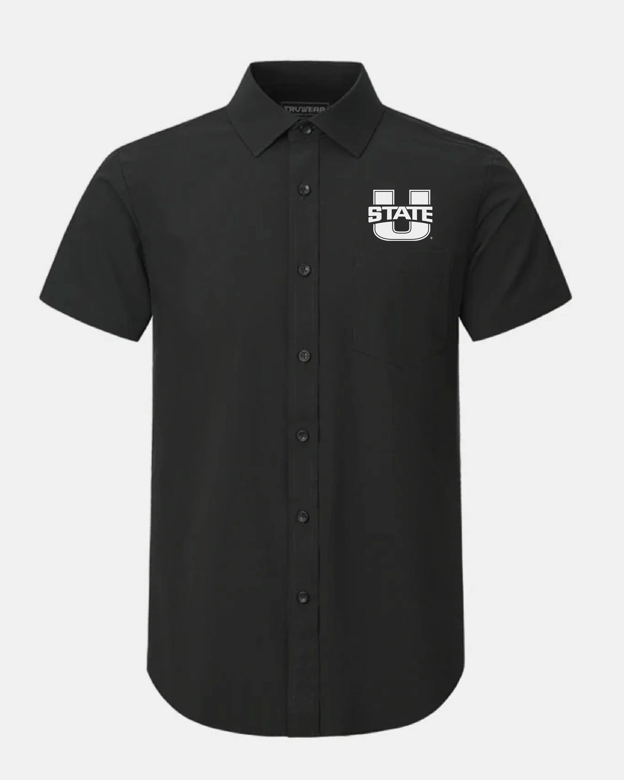 USU Phenom Classic Black Short Sleeve Dress Shirt