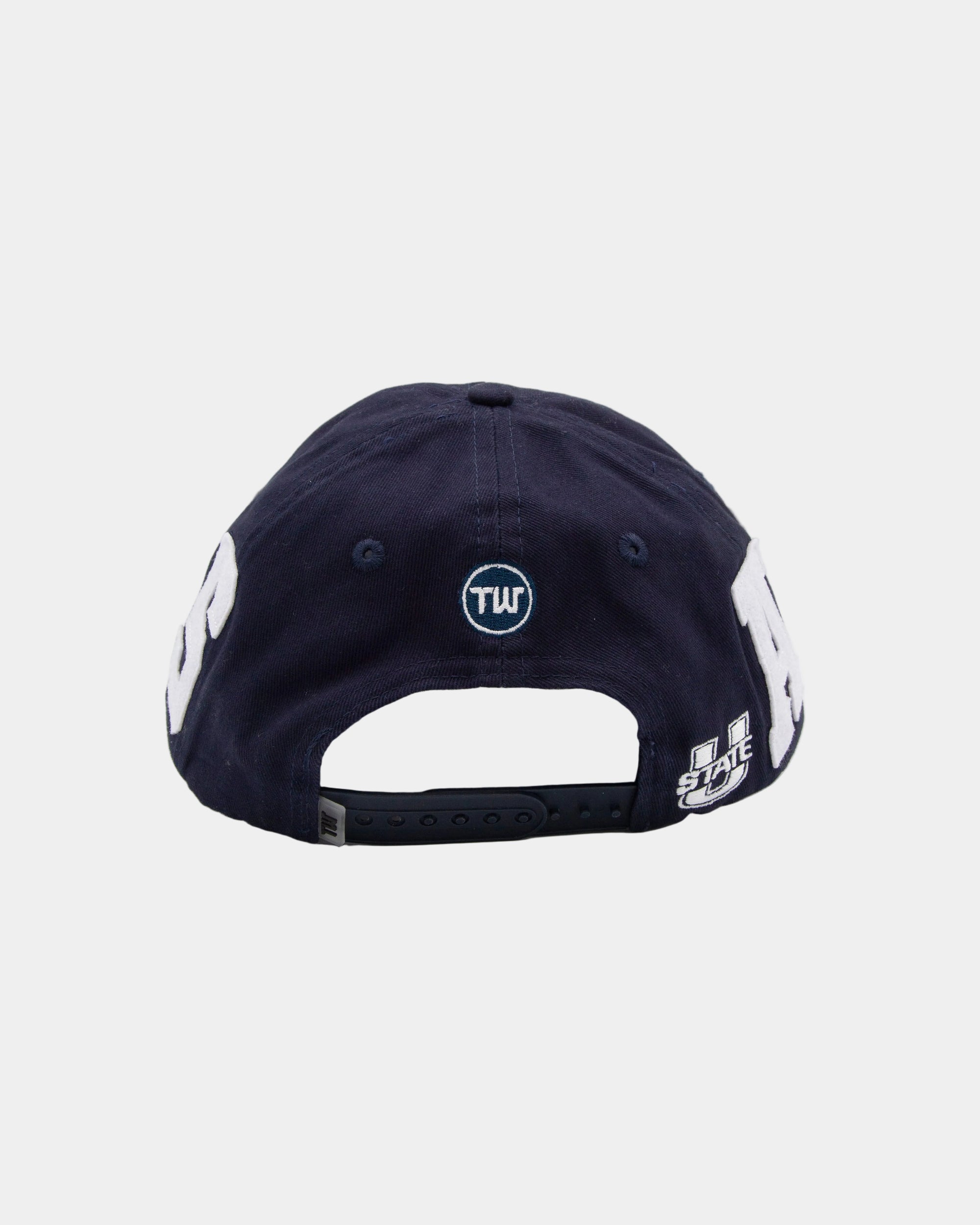 USU Fade 6 Panel Hat Big Spell Out Aggie Logo