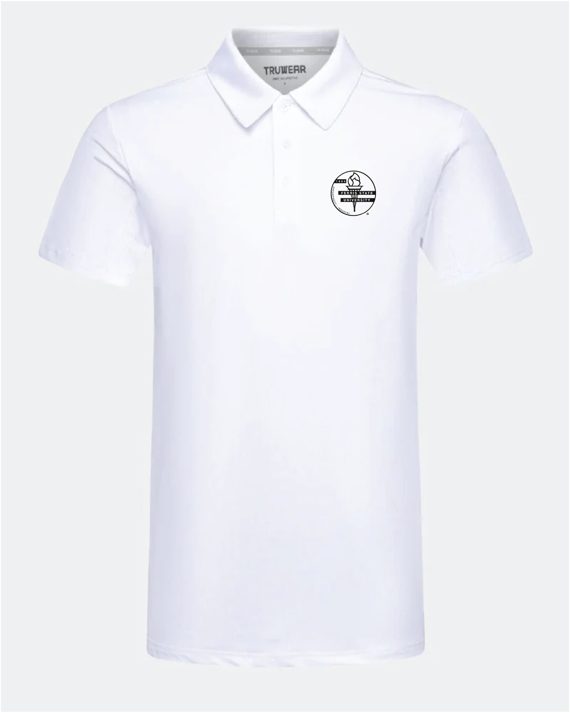 Ferris State Crest 2.0 White Polo