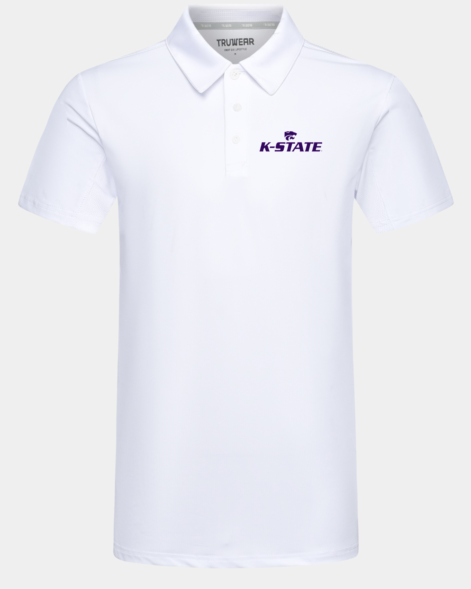 Kansas State Crest 2.0 Polo White