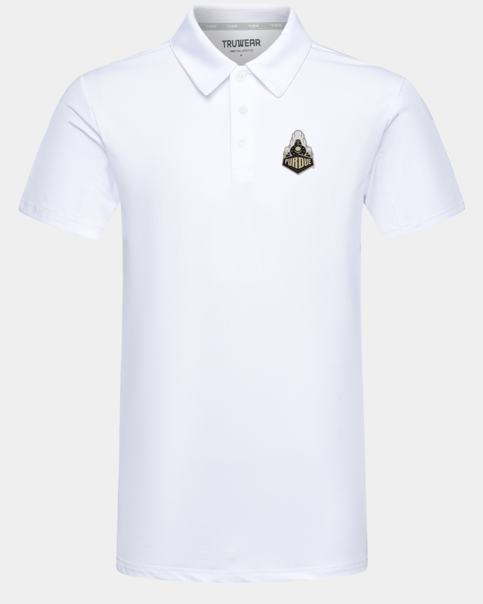 Purdue Crest 2.0 Polo White