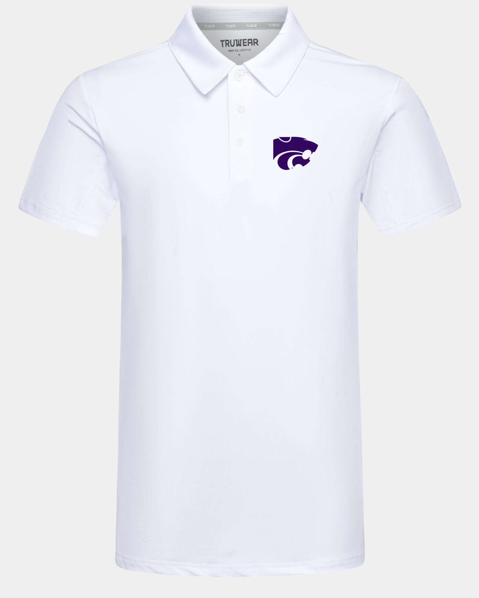 Kansas State Crest 2.0 Polo White