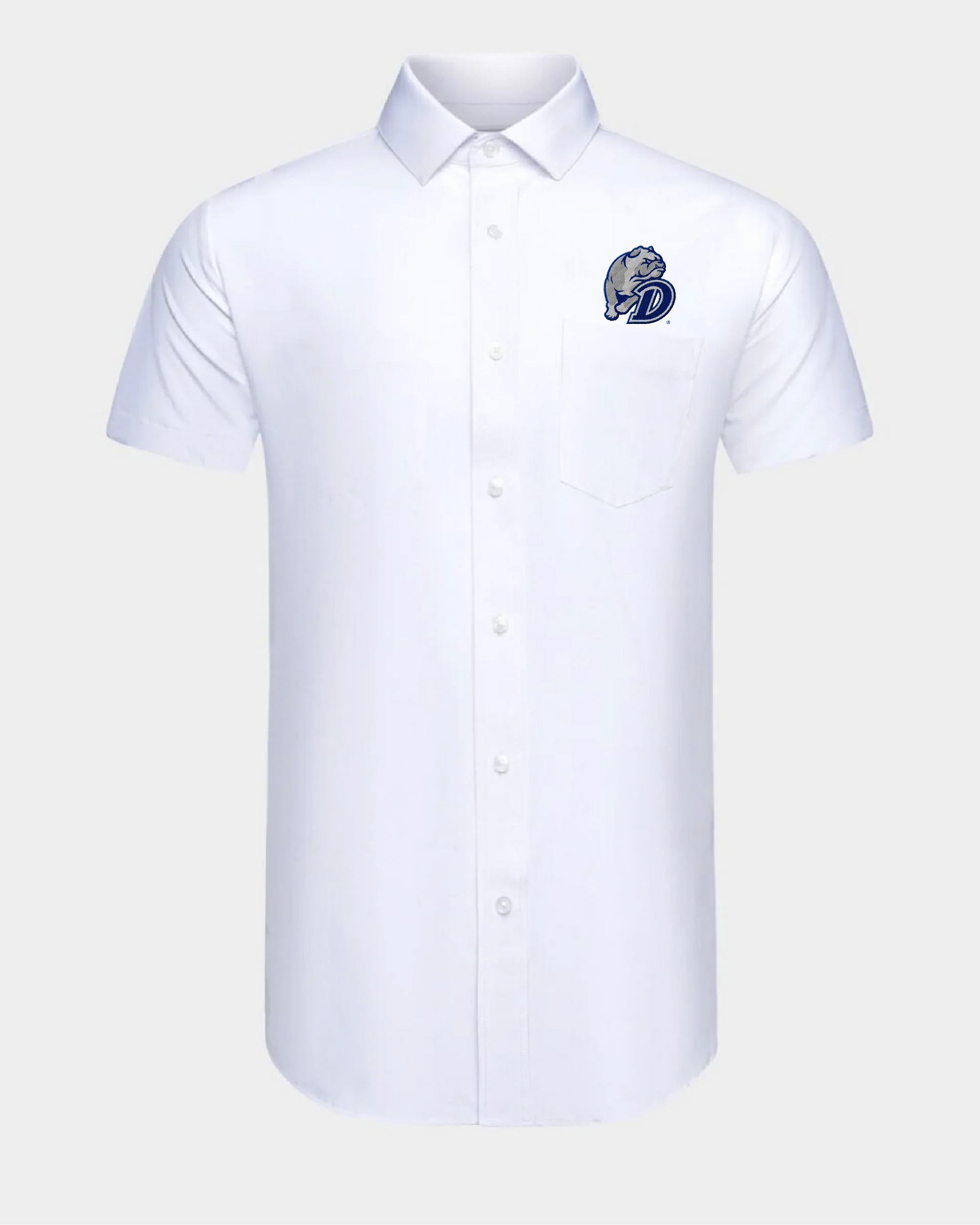 Drake Phenom Classic White Short Sleeve Dress Shirt