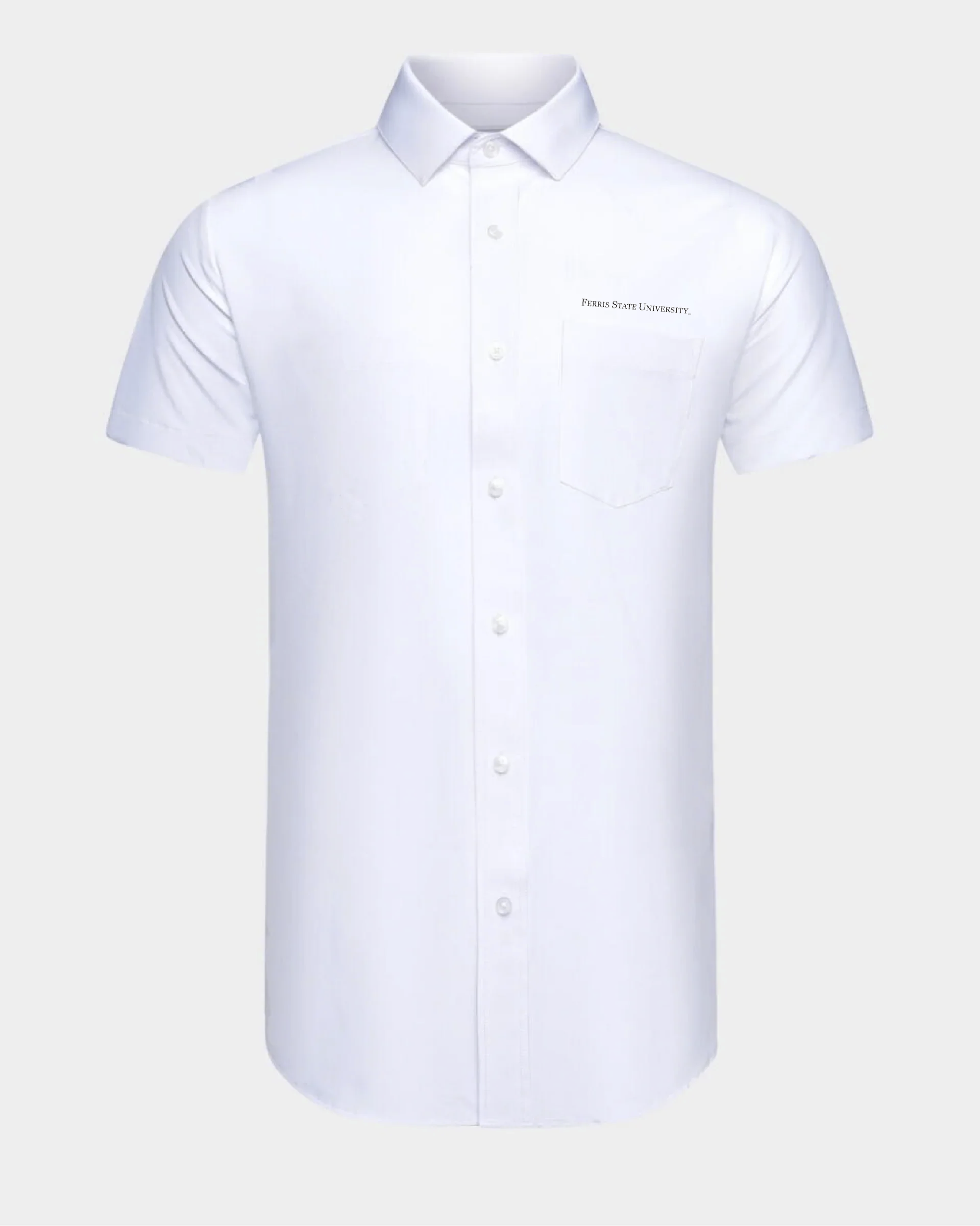 Ferris State Phenom Classic White Short Sleeve Dress Shirt
