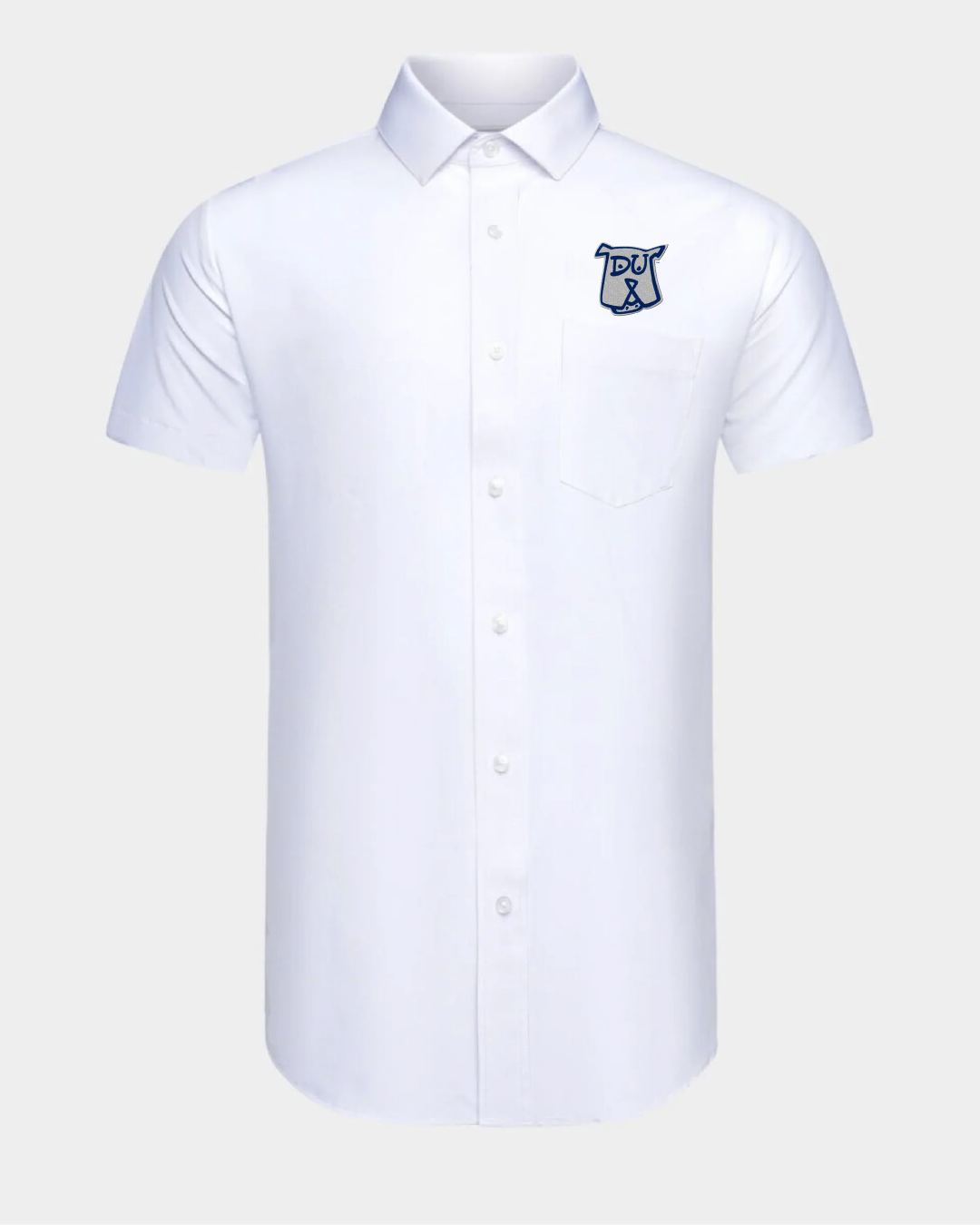 Drake Phenom Classic White Short Sleeve Dress Shirt