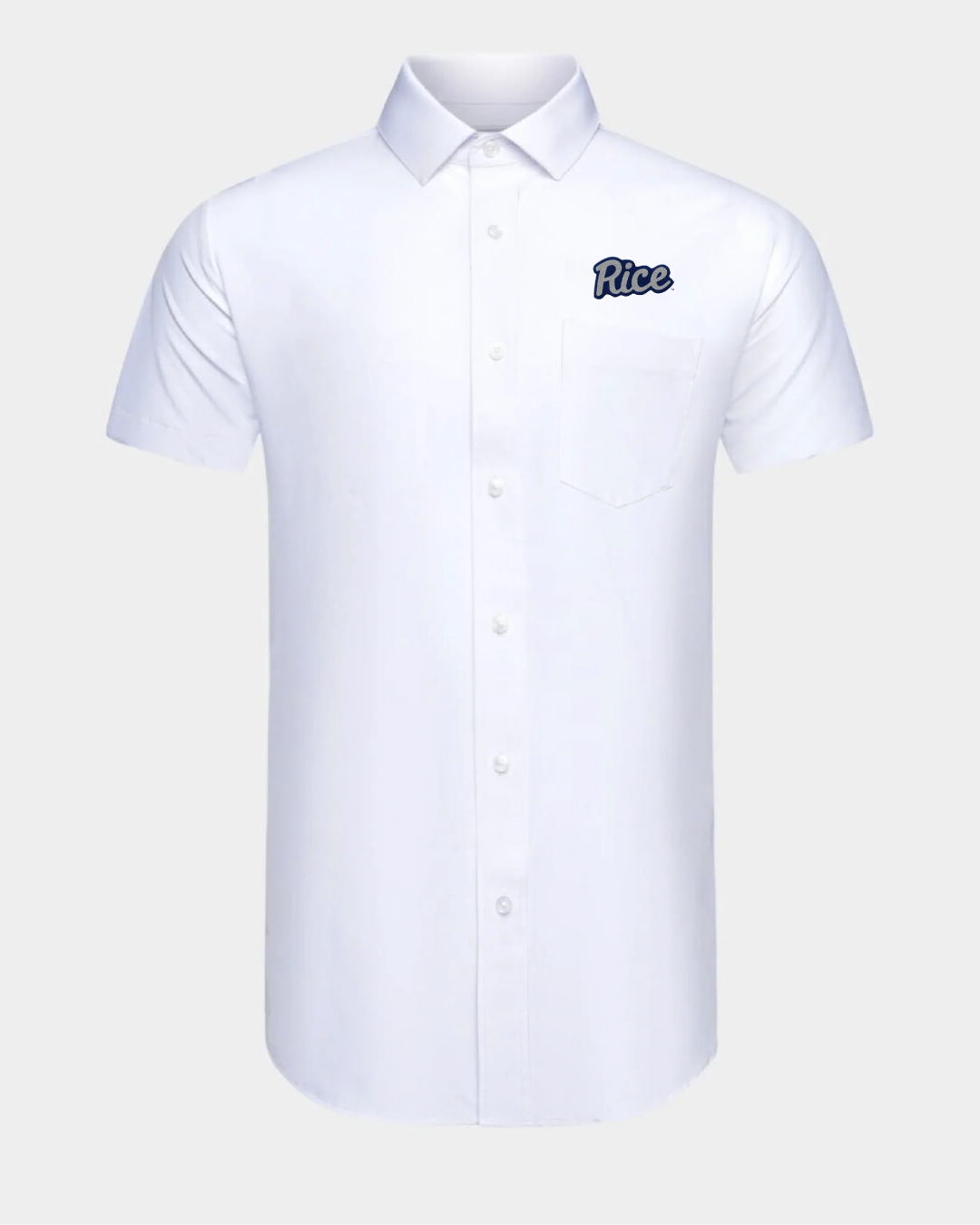 Rice Phenom Classic White Short Sleeve Dress Shirt