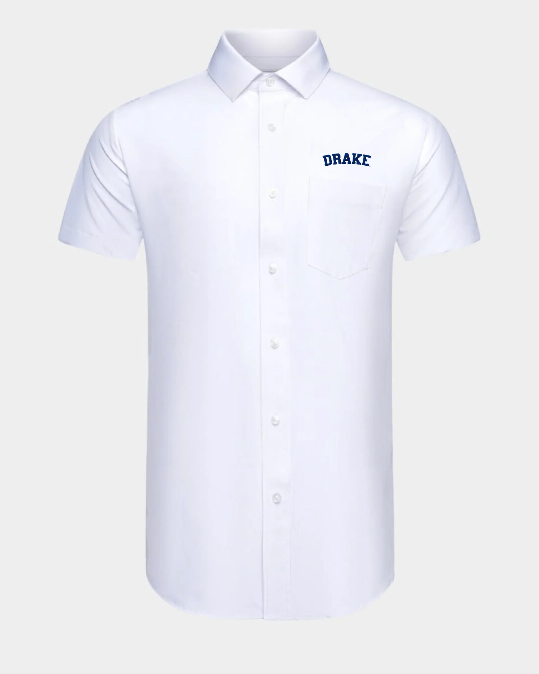 Drake Phenom Classic White Short Sleeve Dress Shirt