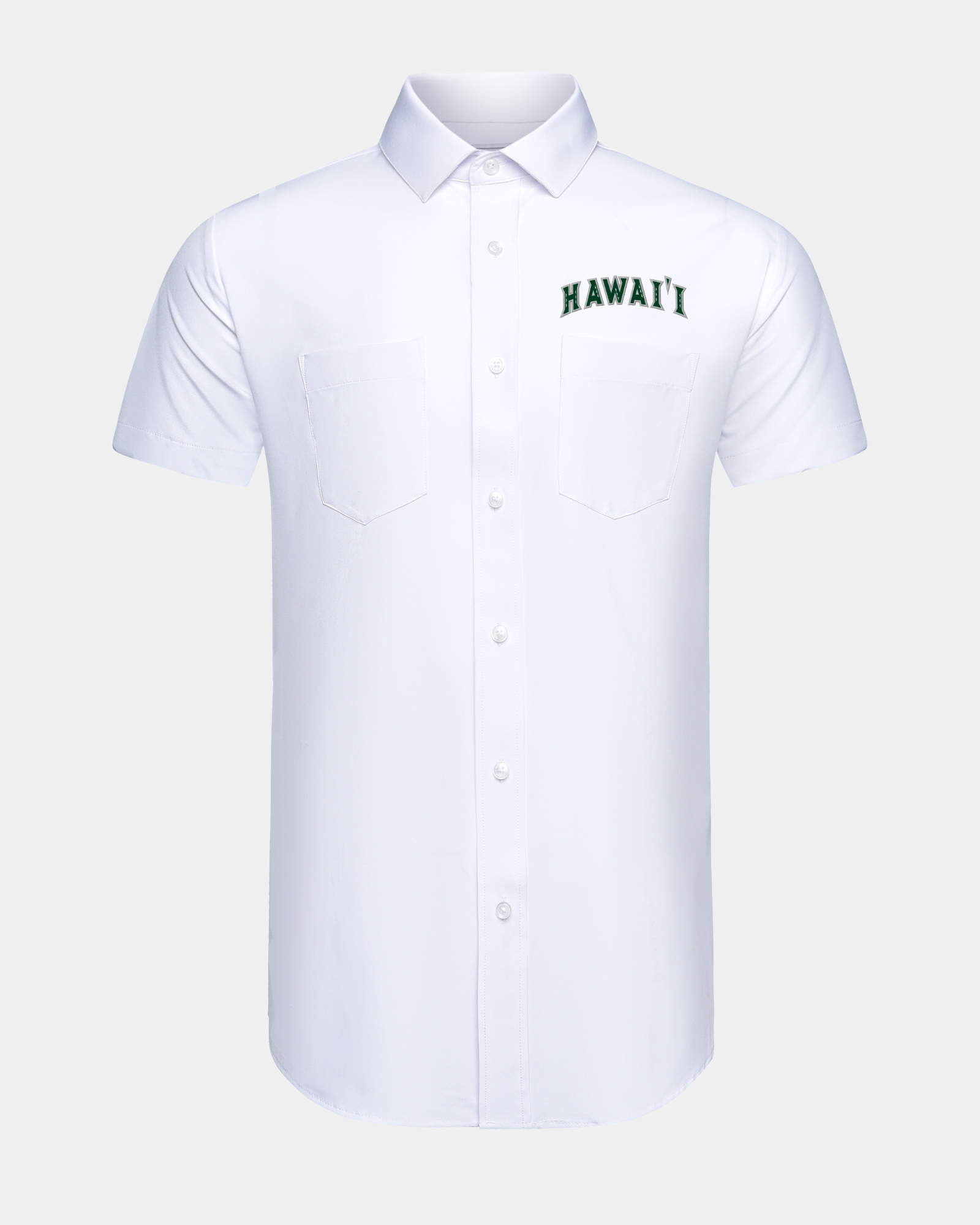 University of Hawaii Phenom Classic White Short Sleeve Dress Shirt