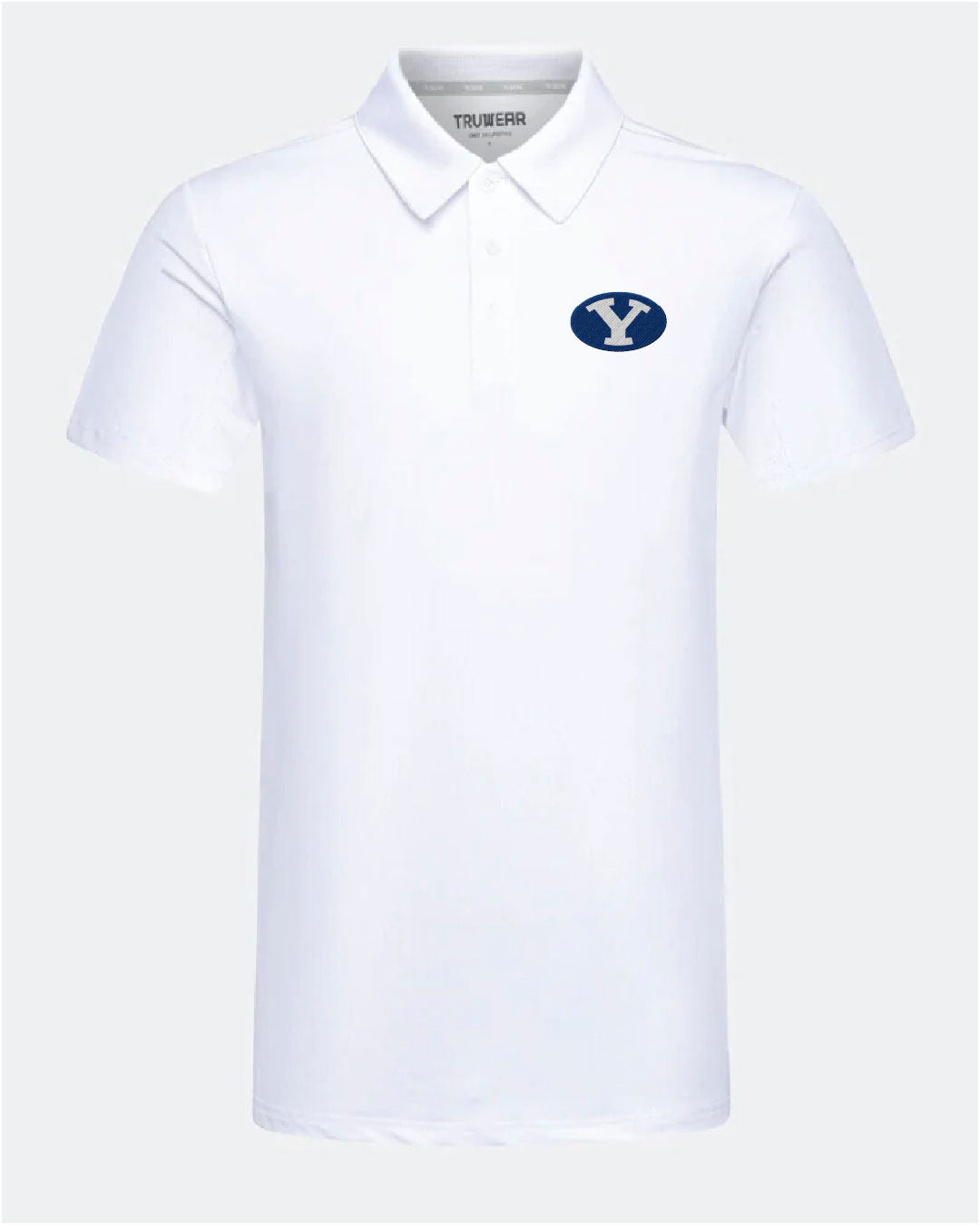BYU Crest 2.0 White Polo
