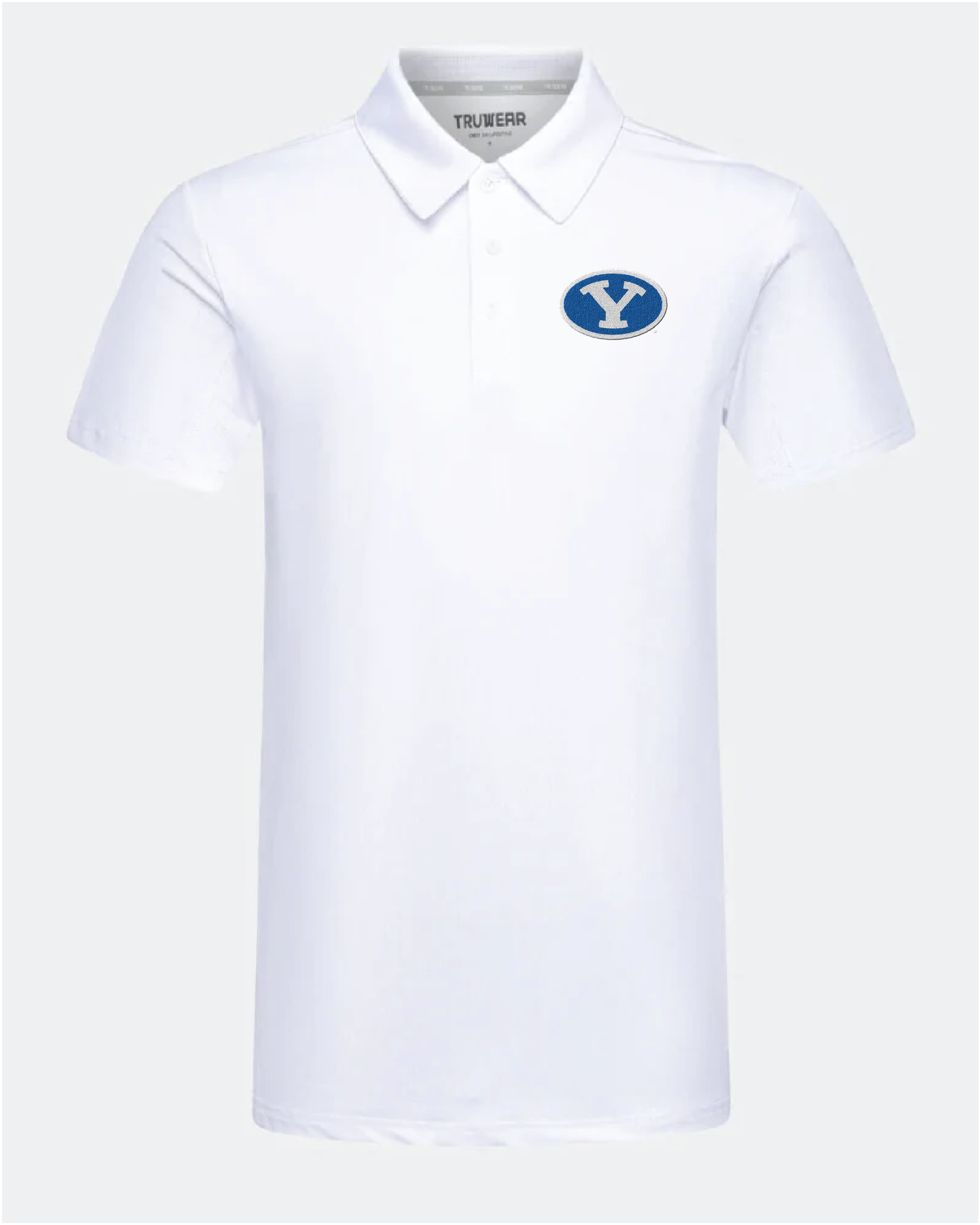 BYU Crest 2.0 White Polo