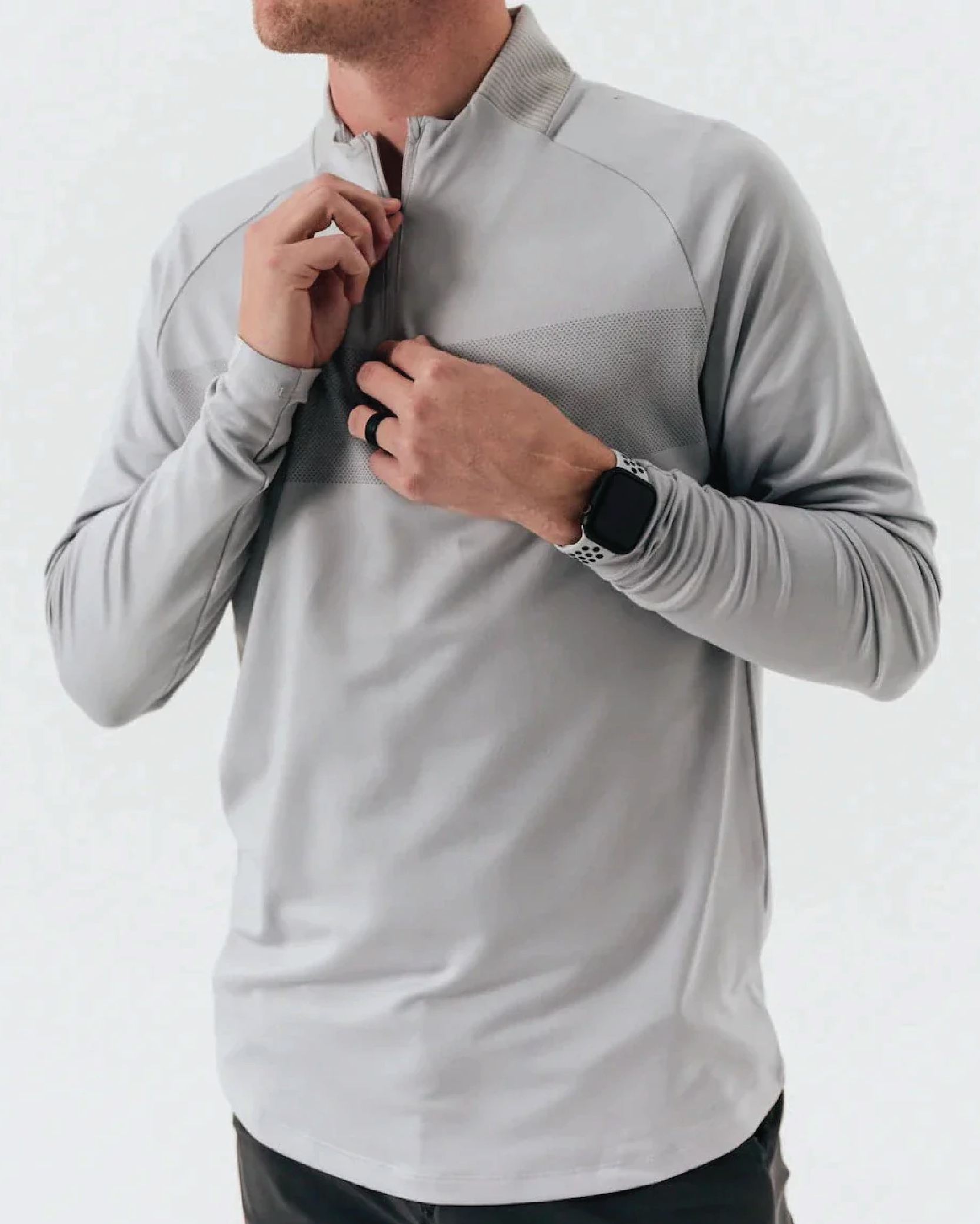 Grey Apex 2.0 Pullover - Front View