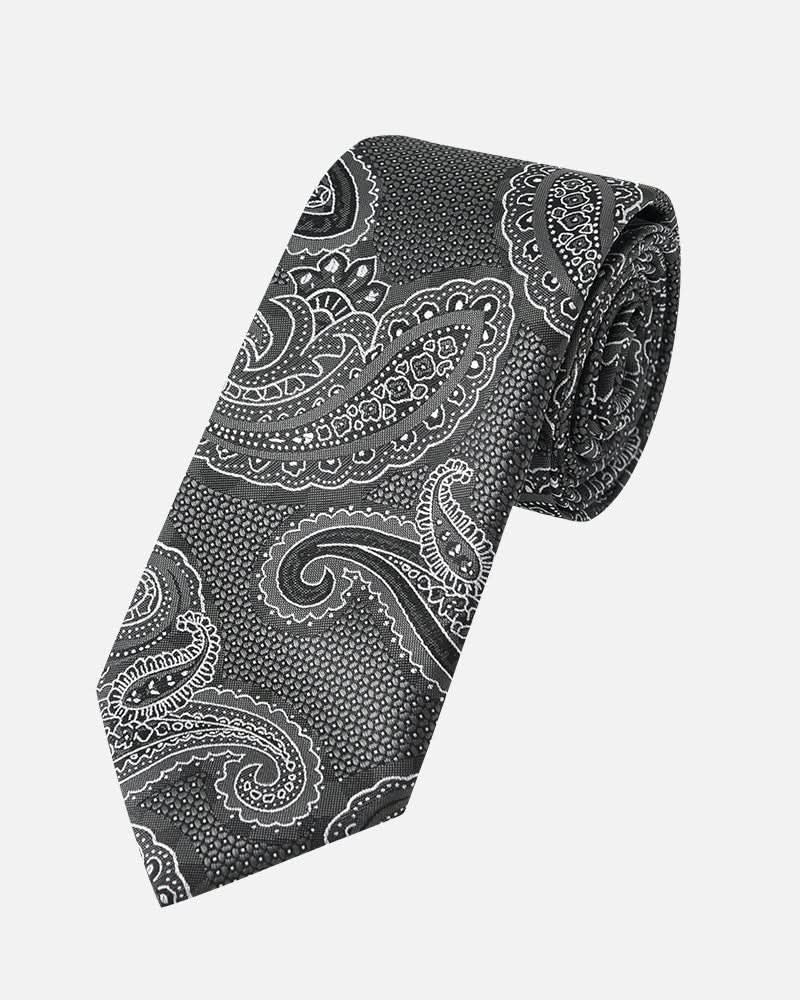 Immortal Paisley Tie Black - Black