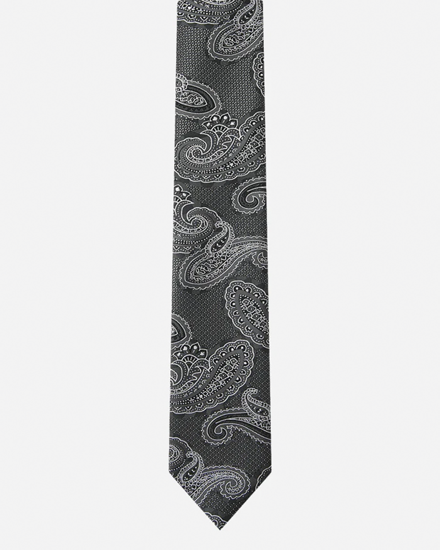Immortal Paisley Tie Black - Black