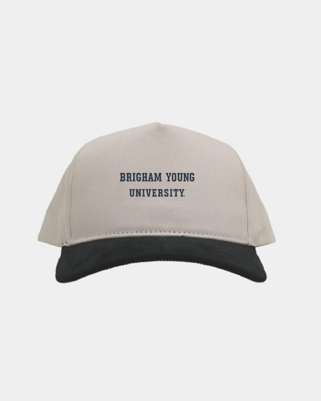 BYU Cream Black Cord Brim Fade Hat