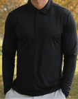 Crest 2.0 Polo Black Long Sleeve