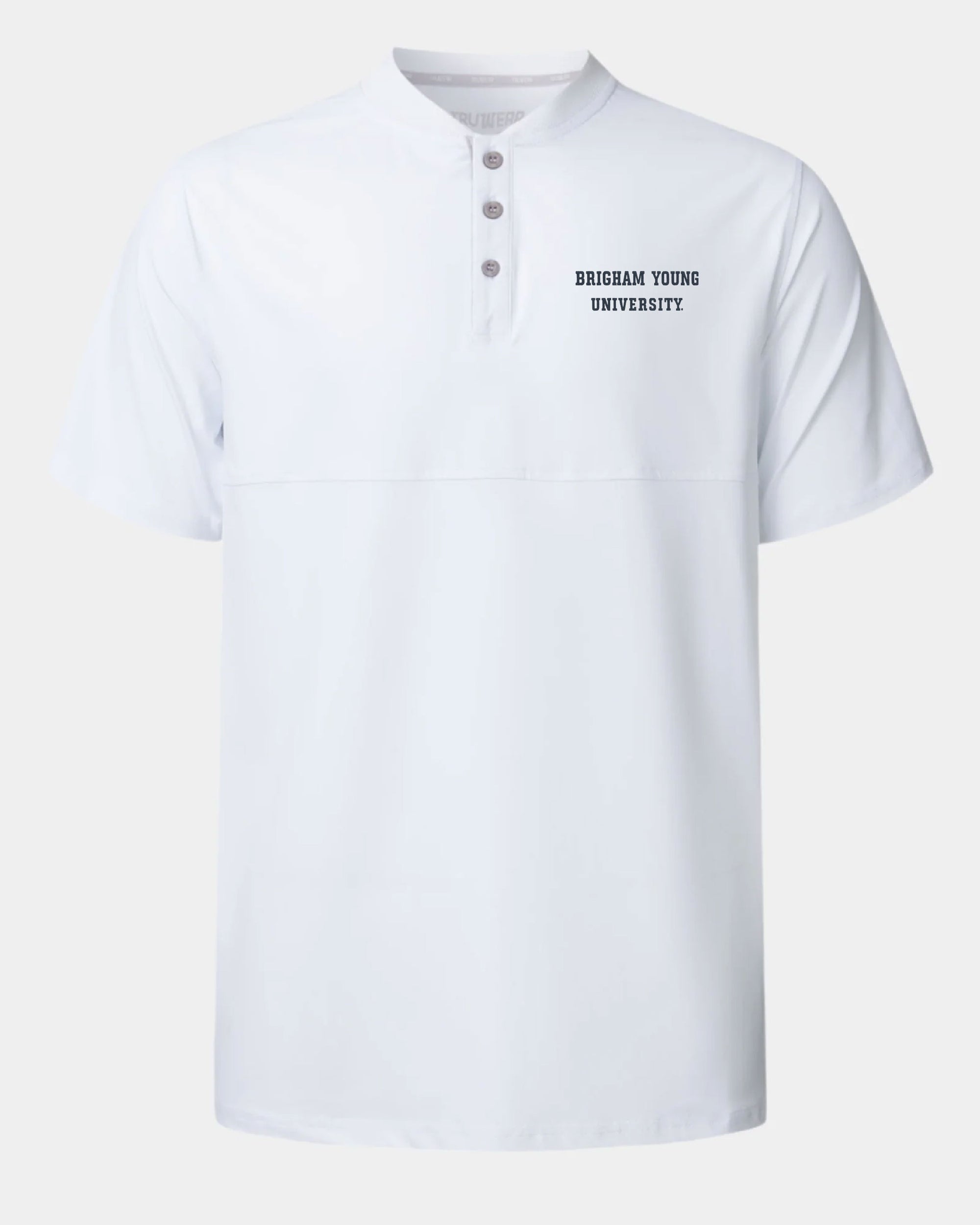 BYU Crown Blade Polo White