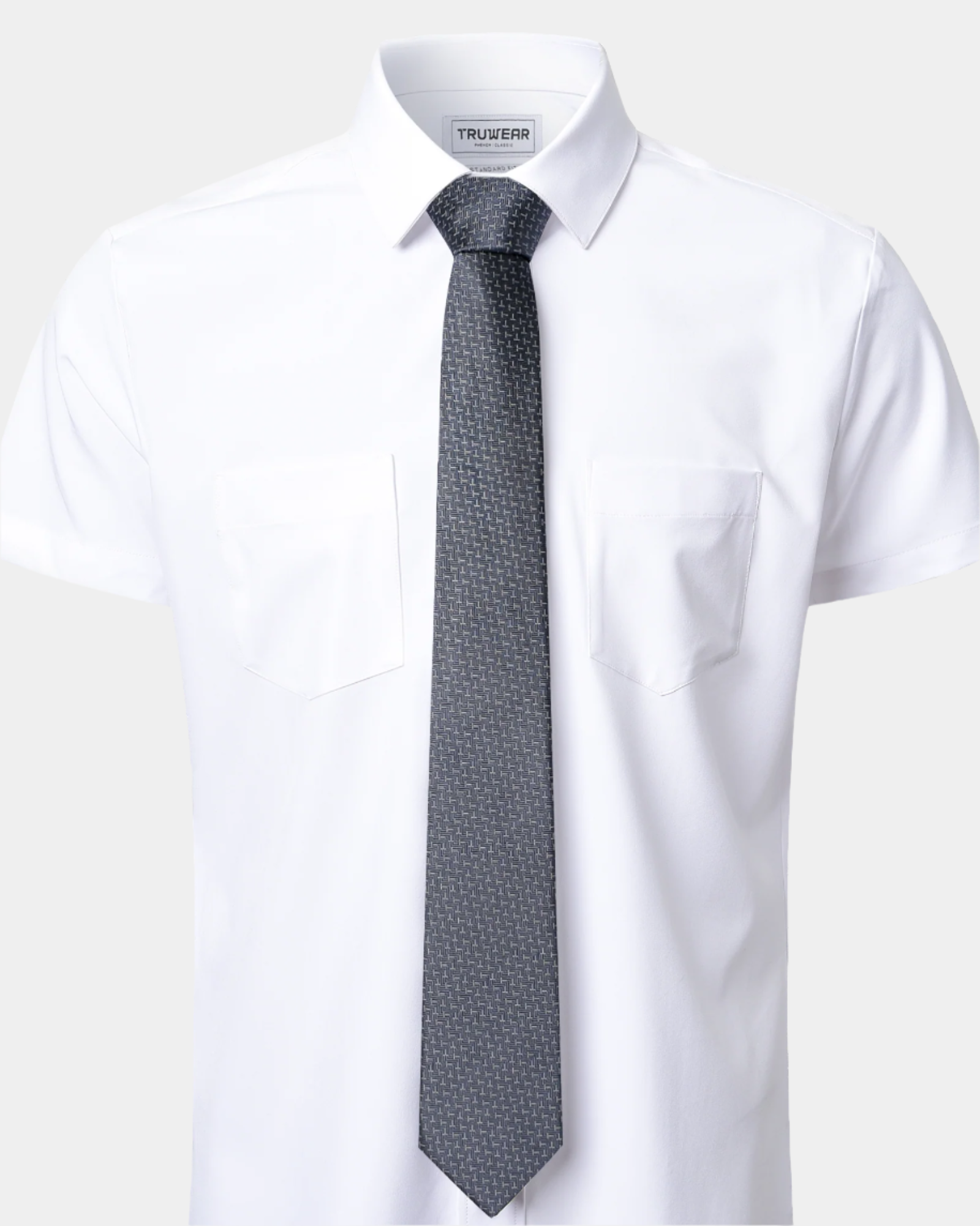 Elite Silk Tie T Pattern Dark Blue - Blue