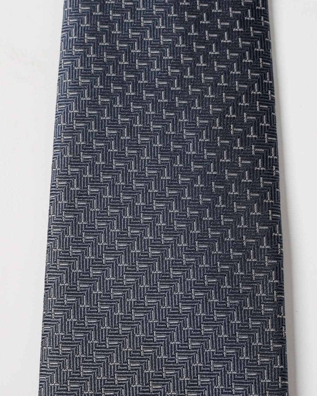 Elite Silk Tie T Pattern Dark Blue - Blue