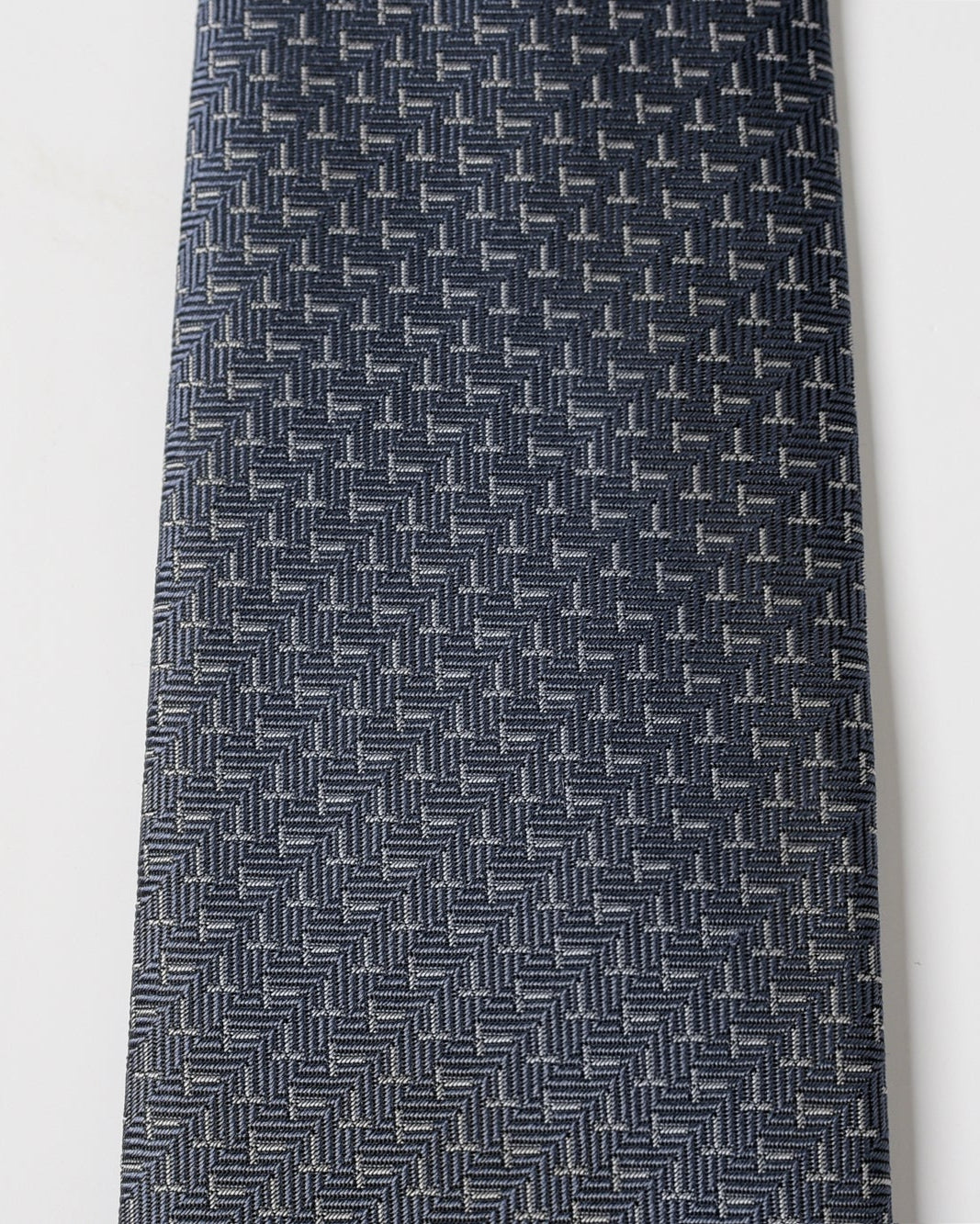 Elite Silk Tie T Pattern Dark Blue - Blue