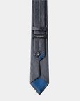 Elite Silk Tie T Pattern Dark Blue - Blue