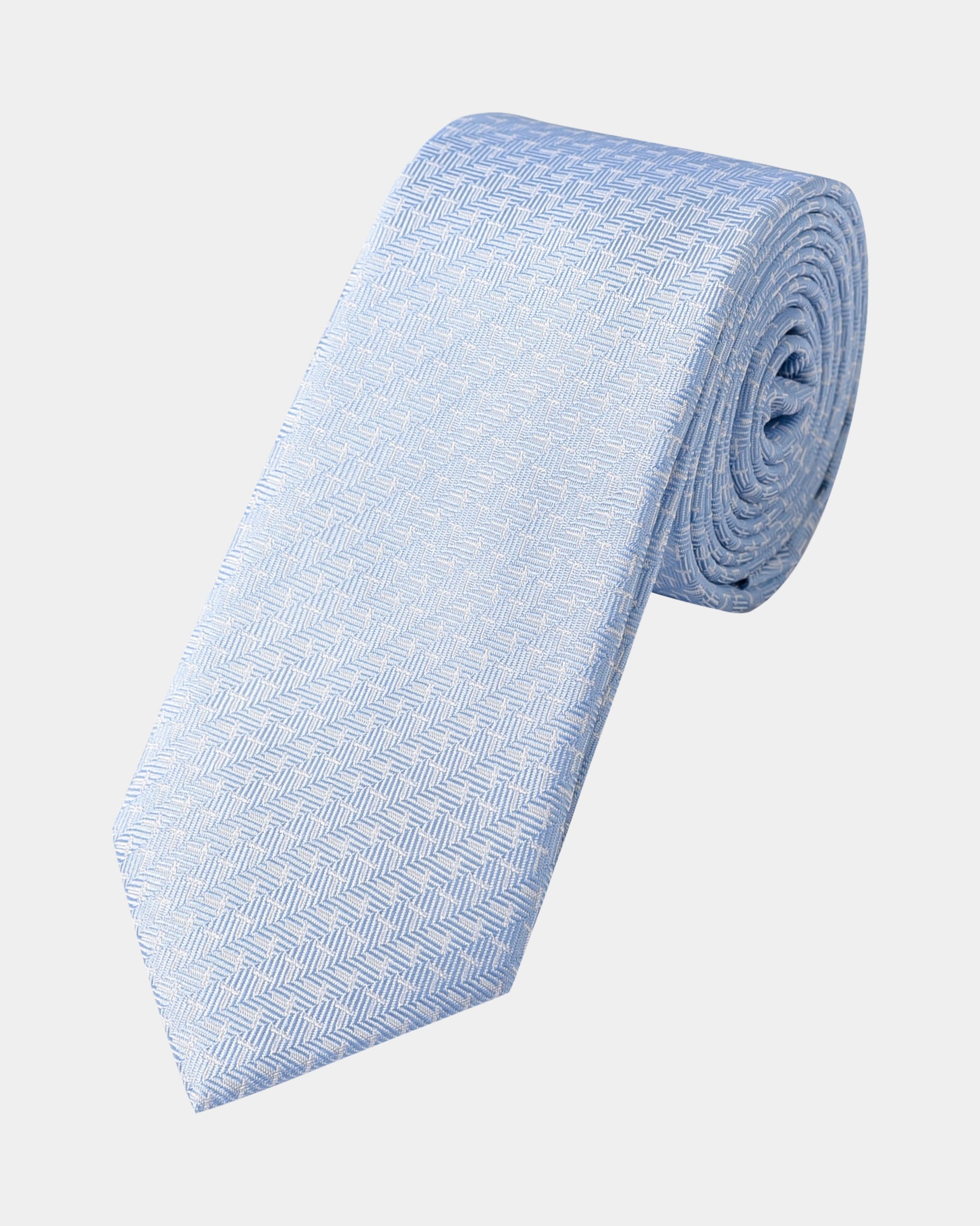 Elite Silk Tie T Pattern Light Blue - Blue