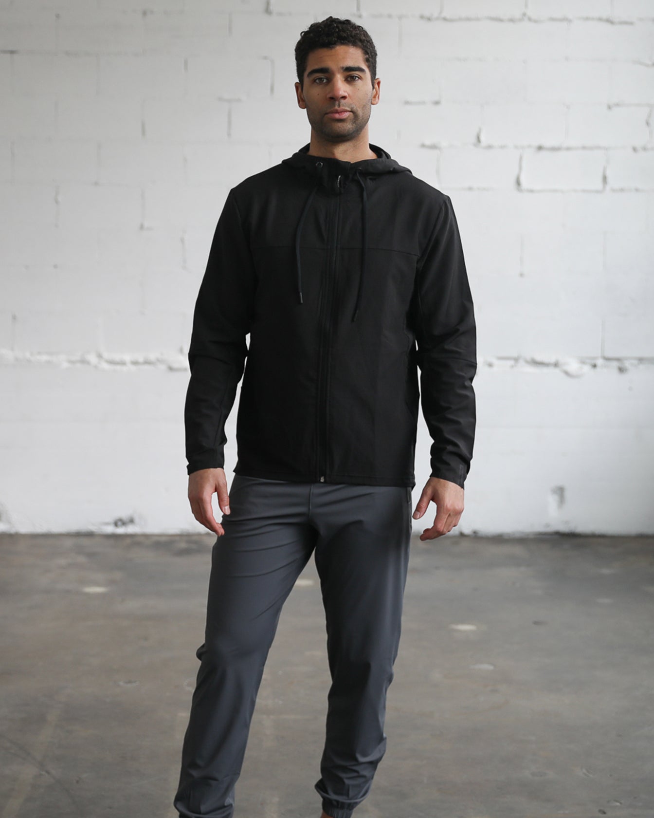 Expedition Light Grey Performance Fabric Jacket - Side View
