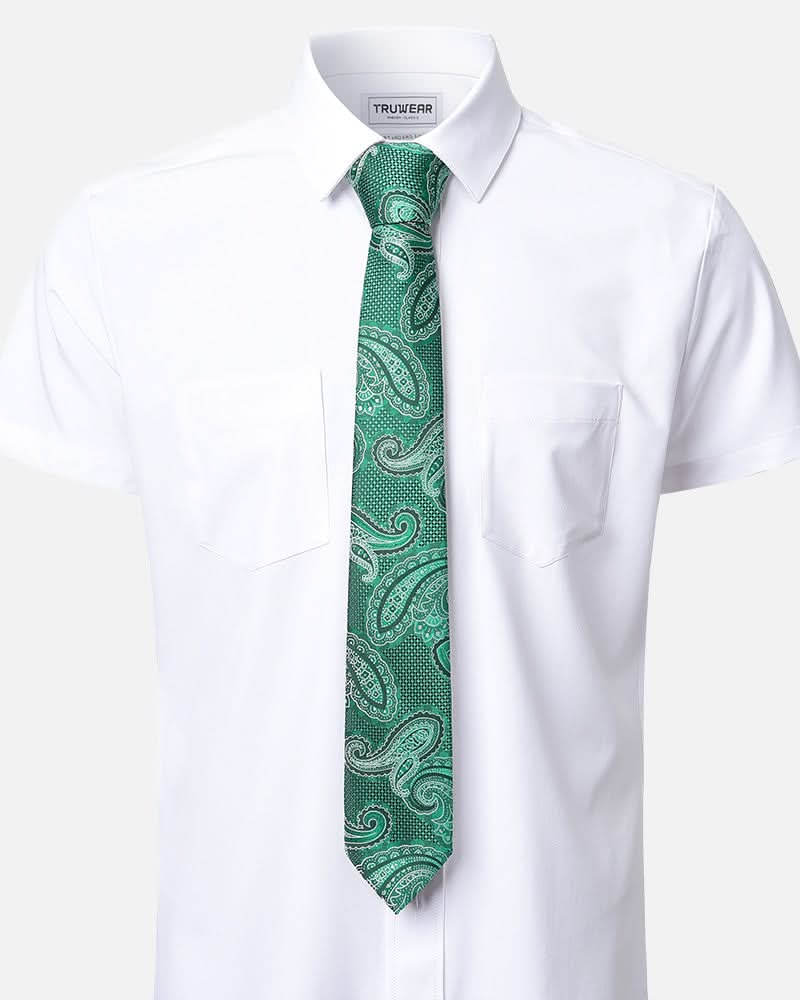 Immortal Paisley Tie Green - Green