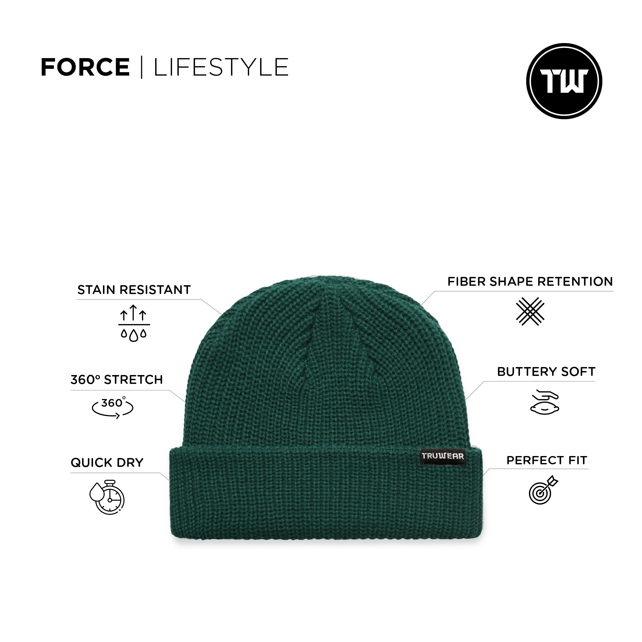 Force Lifestyle Green Beanie