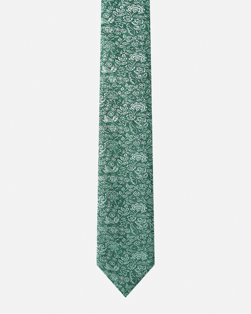 Immortal Floral Tie Green - Green